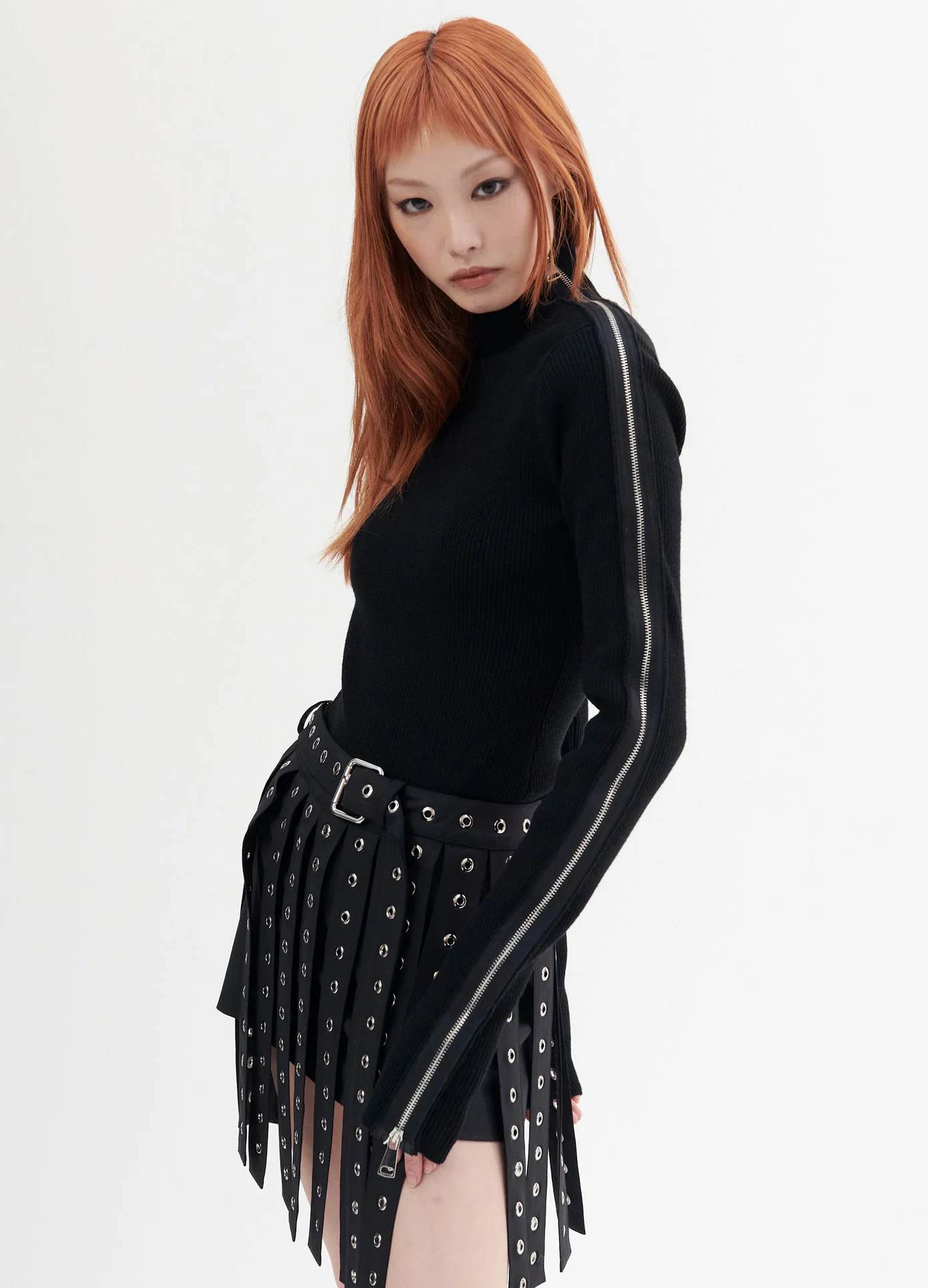 Zipper Detail Turtleneck Sweater - republicanstateiZipper Detail Turtleneck Sweater - republicanstatei