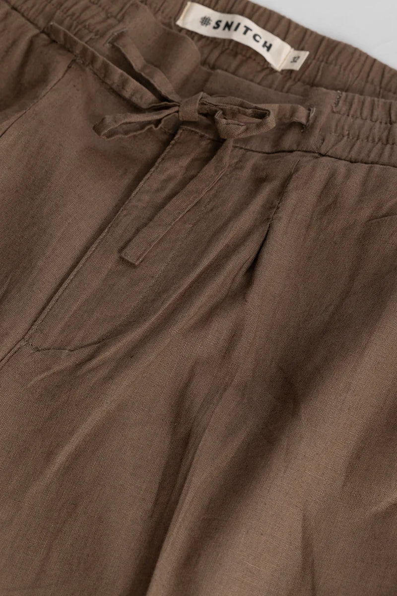 Nova Brown Linen Blend Trouser - republicanstateiNova Brown Linen Blend Trouser - republicanstatei