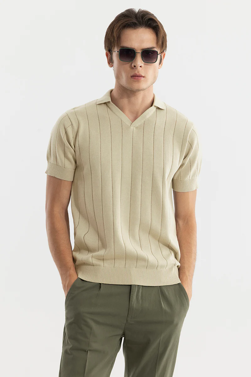Nordic Beige Polo T-Shirt - republicanstateiNordic Beige Polo T-Shirt - republicanstatei