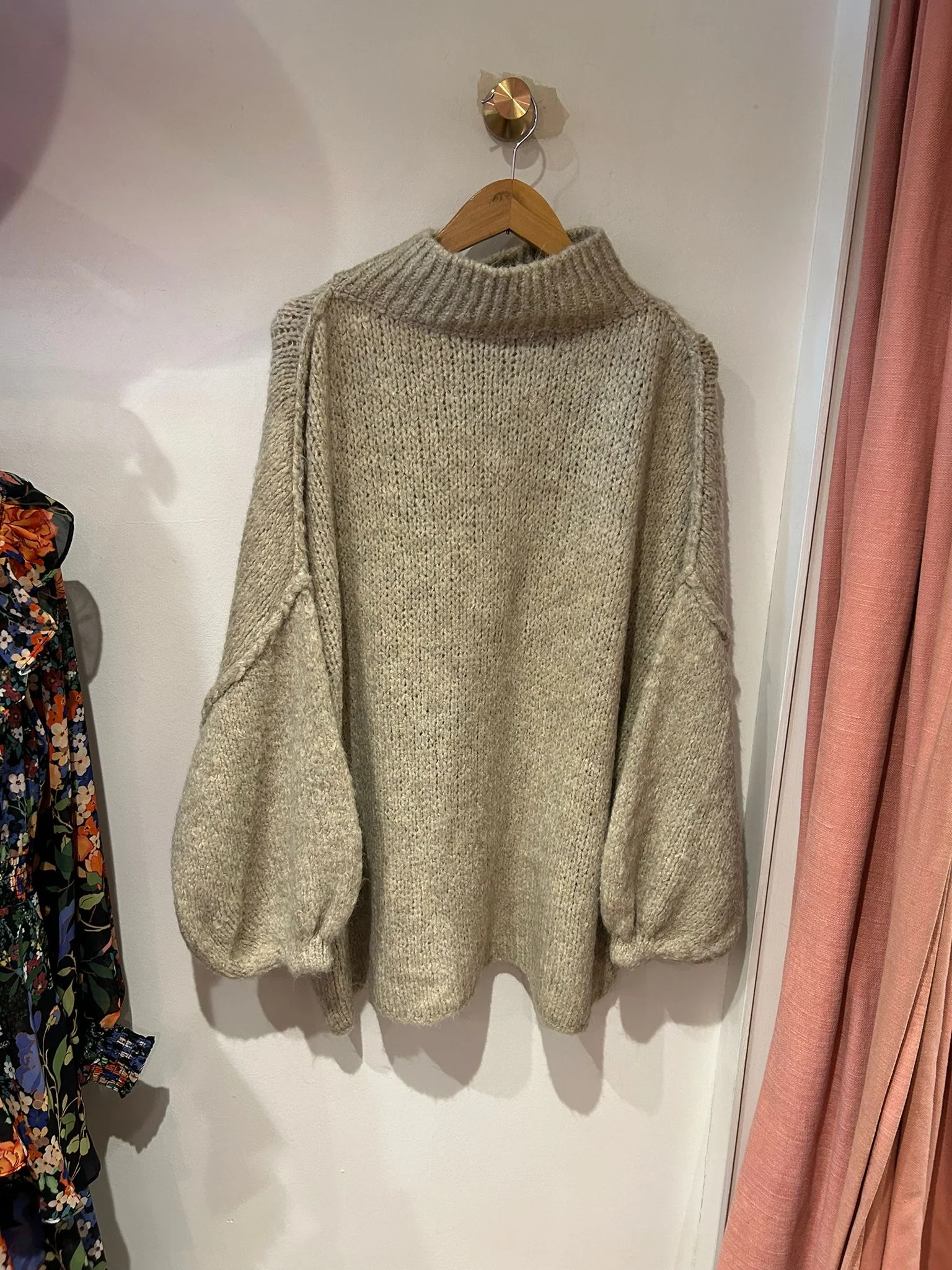 Teddy High Neck Jumper - Beige - republicanstateiTeddy High Neck Jumper - Beige - republicanstatei
