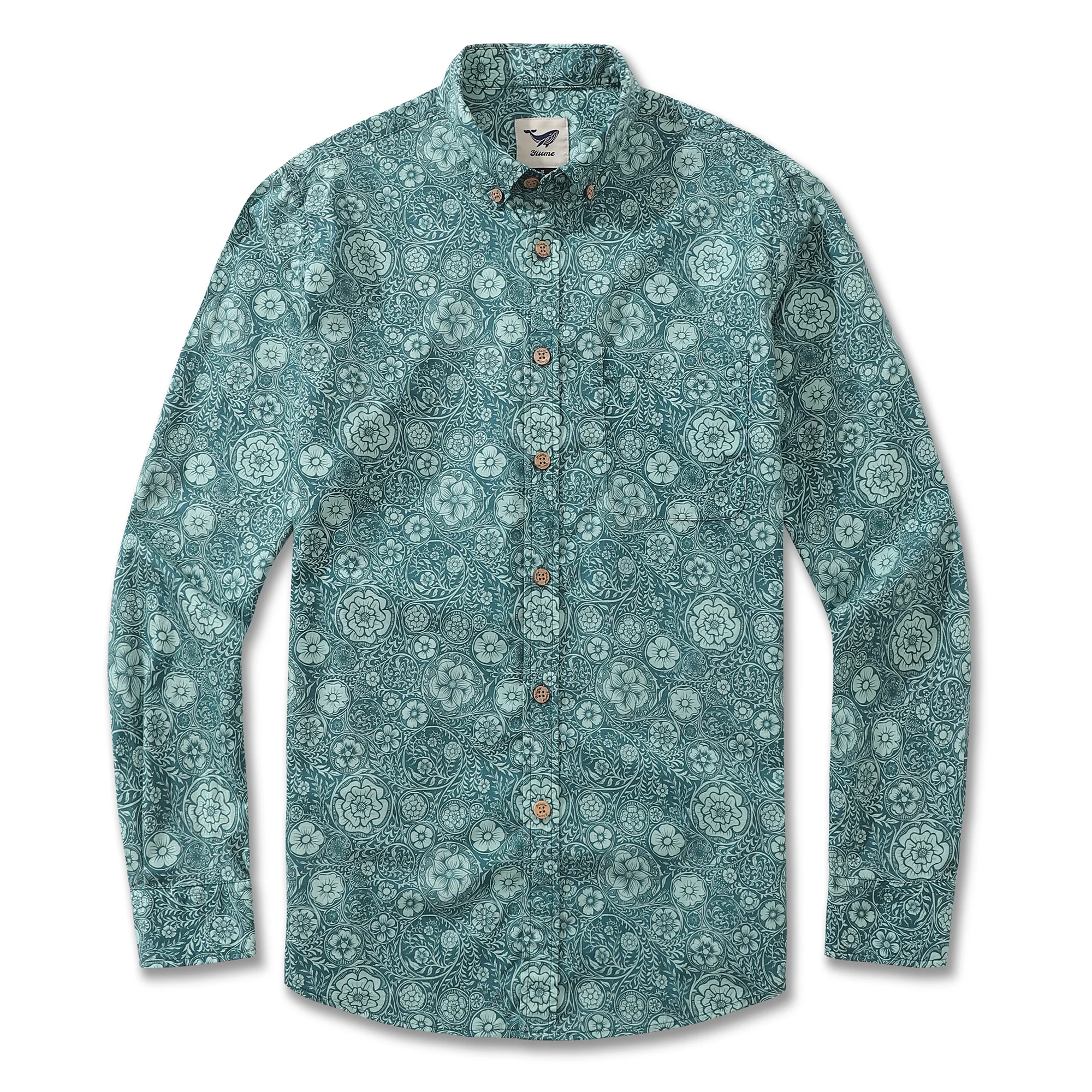 Men's Hawaiian Shirt Pen Flourish Flowers By Mairin Kareli Cotton Button-down Long Sleeve Aloha Shirt - republicanstateiMen's Hawaiian Shirt Pen Flourish Flowers By Mairin Kareli Cotton Button-down Long Sleeve Aloha Shirt - republicanstatei