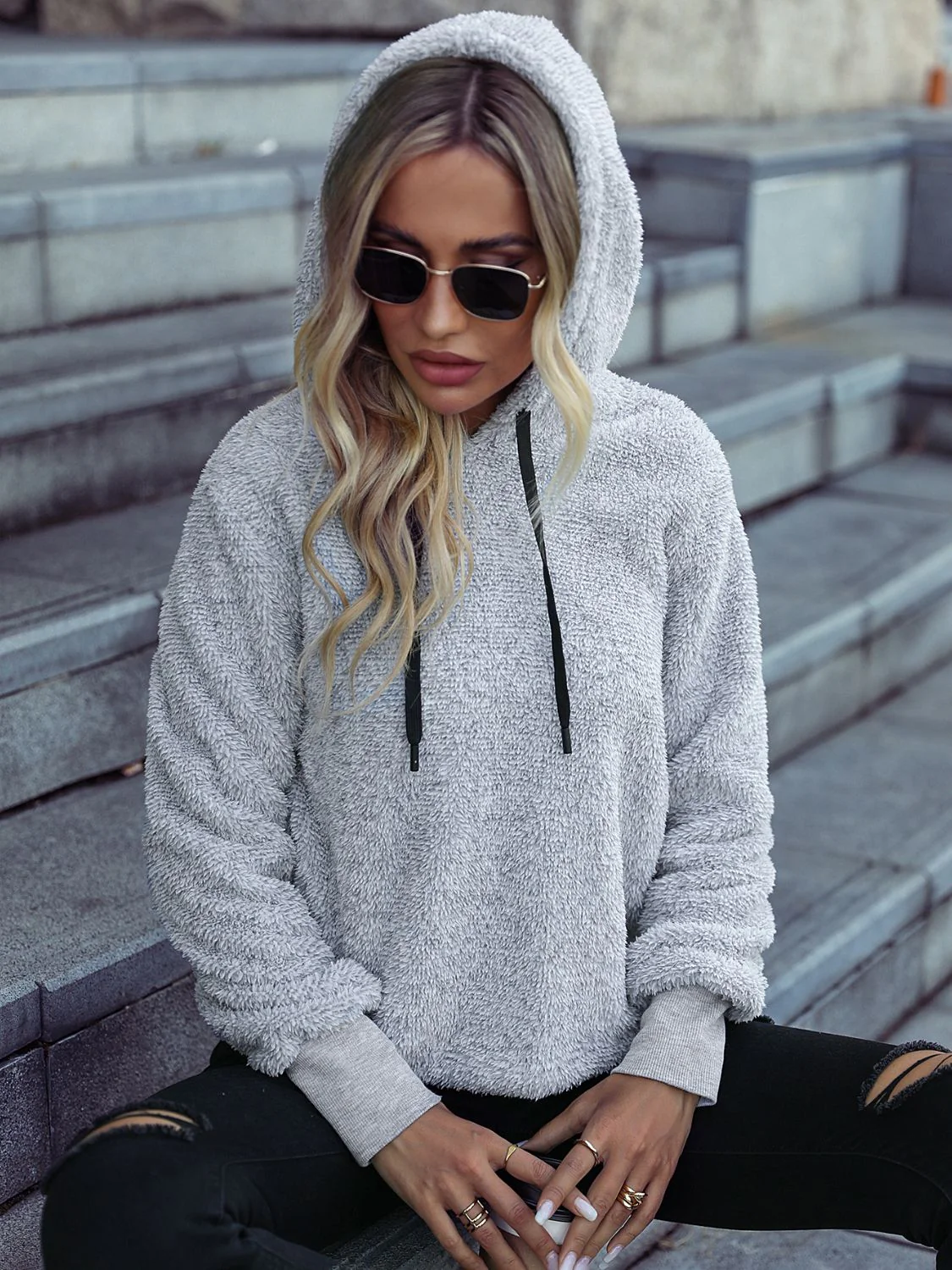 Drawstring Teddy Hoodie - republicanstateiDrawstring Teddy Hoodie - republicanstatei