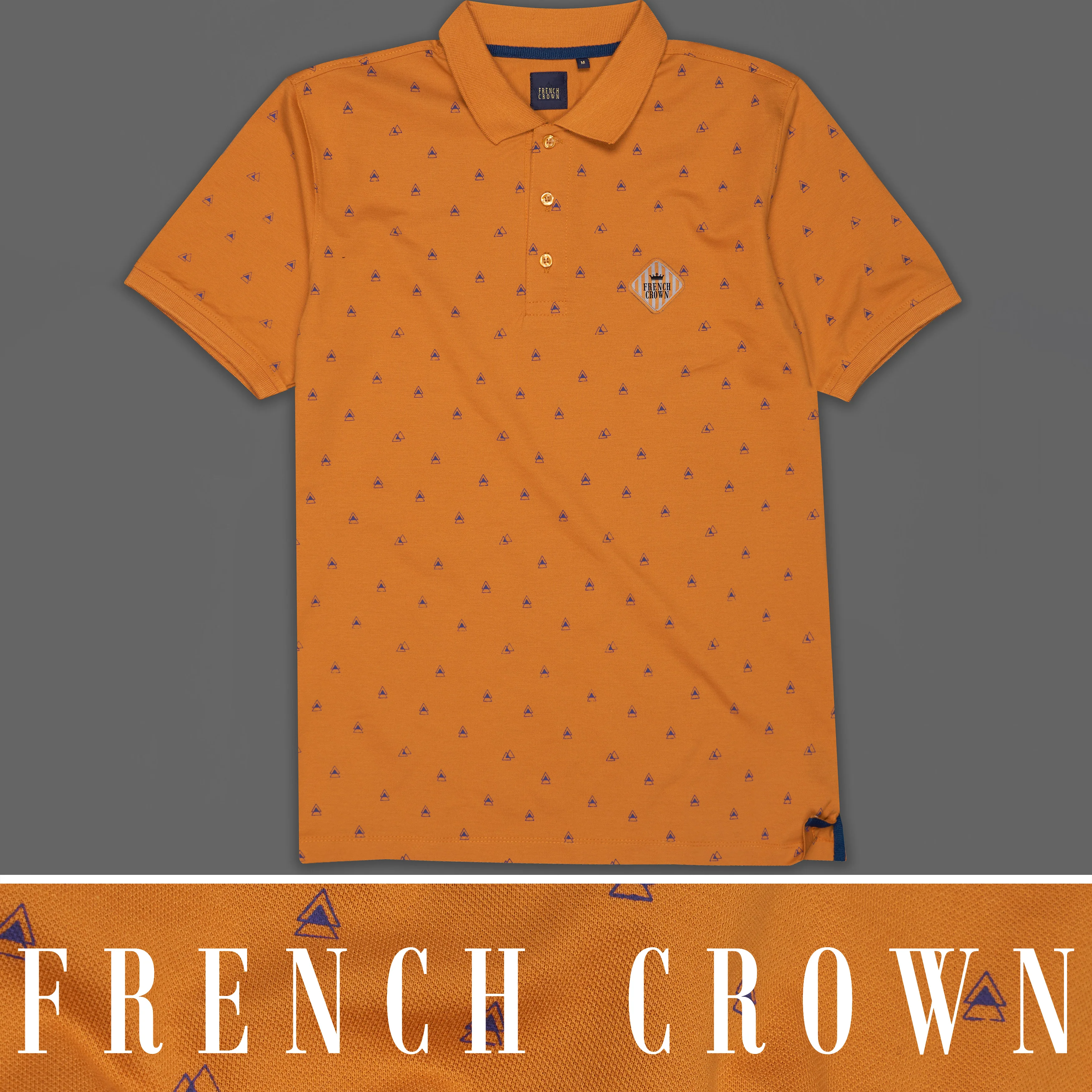 Bourbon Organic and Gun Powder Blue Organic Cotton Mercerised Pique Polo - republicanstateiBourbon Organic and Gun Powder Blue Organic Cotton Mercerised Pique Polo - republicanstatei