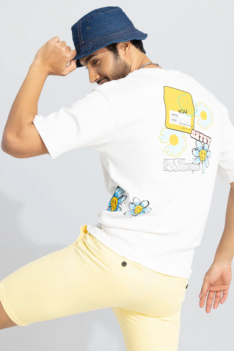 Artsy White Oversized T-Shirt - republicanstateiArtsy White Oversized T-Shirt - republicanstatei
