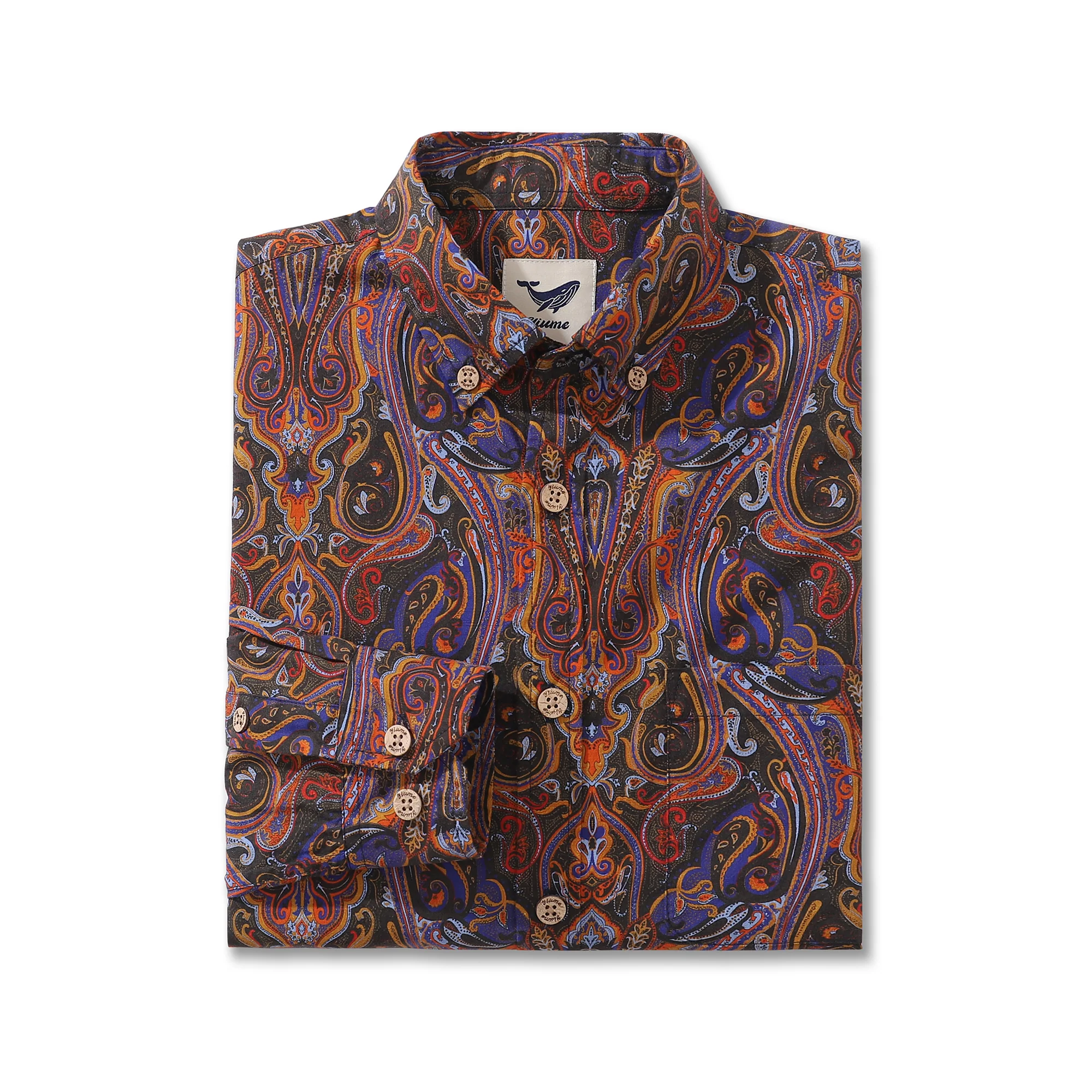 Men's Vintage Hawaiian Shirt Garden Under the Night Sky Cotton Long Sleeve Aloha Shirt - republicanstateiMen's Vintage Hawaiian Shirt Garden Under the Night Sky Cotton Long Sleeve Aloha Shirt - republicanstatei