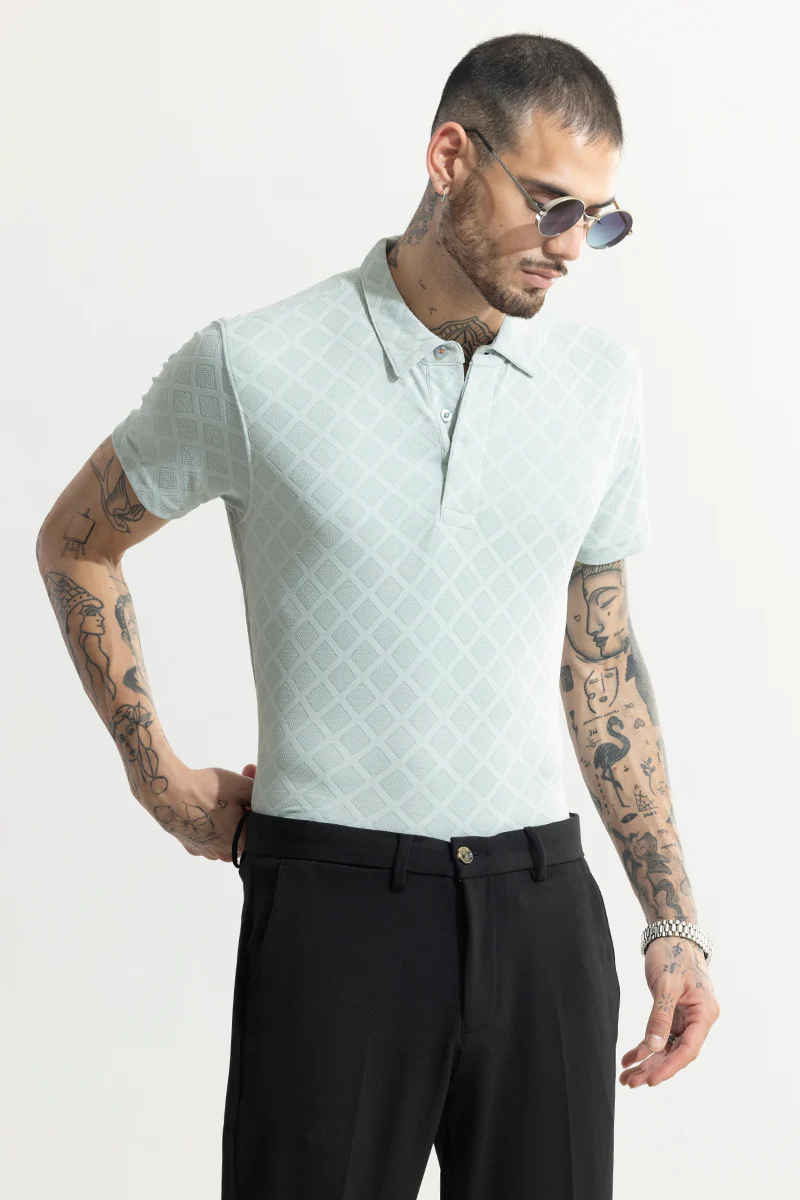 Quad Zig Mint Green Polo T-Shirt - republicanstateiQuad Zig Mint Green Polo T-Shirt - republicanstatei