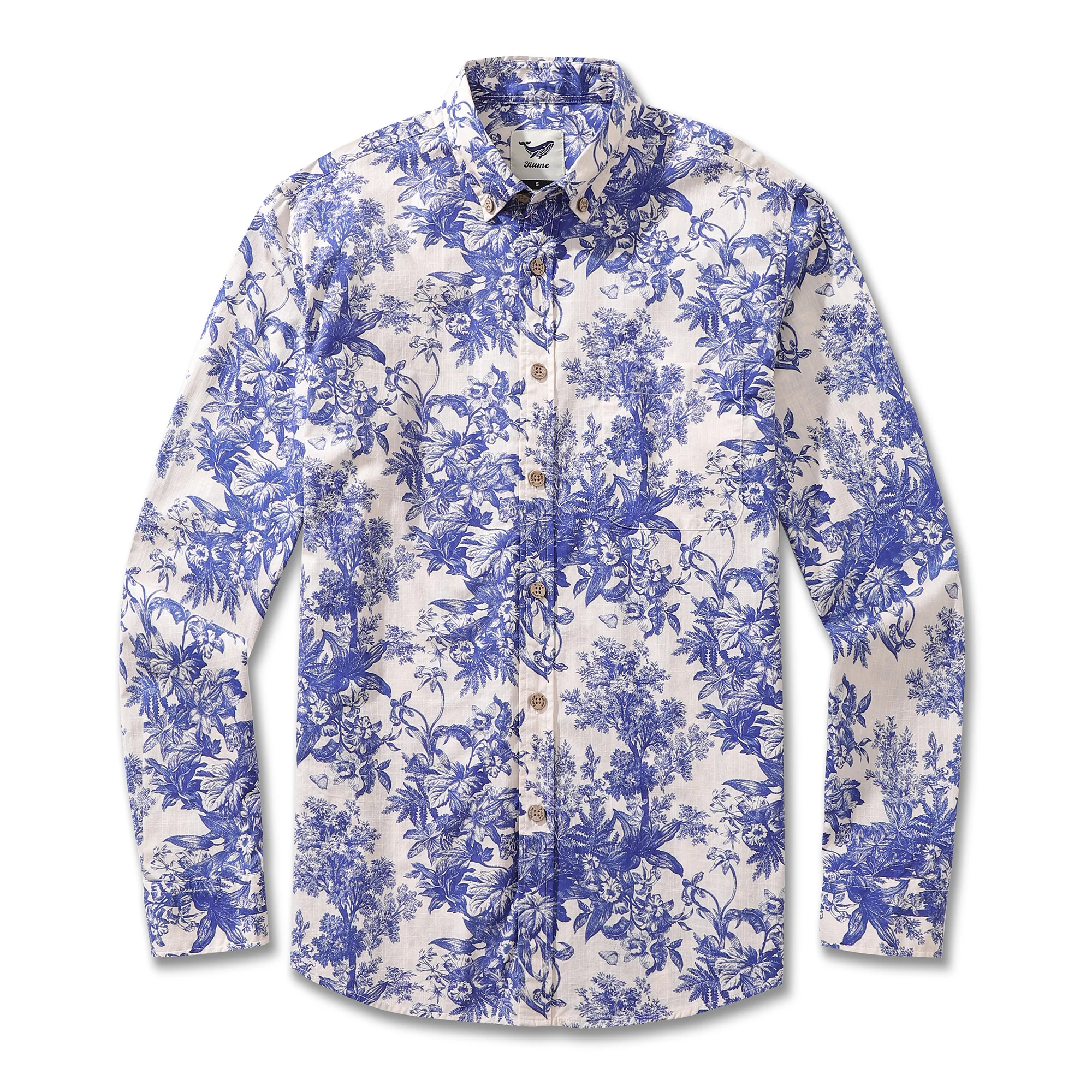 Men's Hawaiian Shirt Rural Scenery Print Cotton Button-down Long Sleeve Aloha Shirt - republicanstateiMen's Hawaiian Shirt Rural Scenery Print Cotton Button-down Long Sleeve Aloha Shirt - republicanstatei