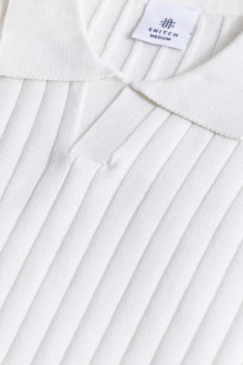 Sleek Striped White Polo T-Shirt - republicanstateiSleek Striped White Polo T-Shirt - republicanstatei