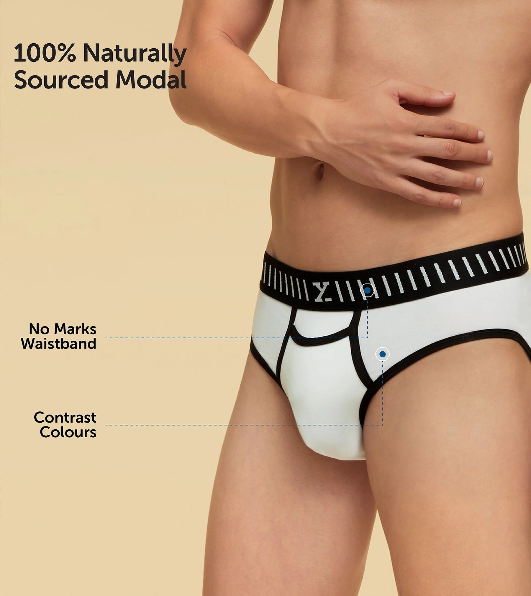 Vibe Modal Briefs Polar White - tumbierware