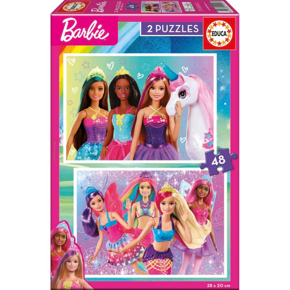Barbie Puslespil - 2i1 - tumbierware