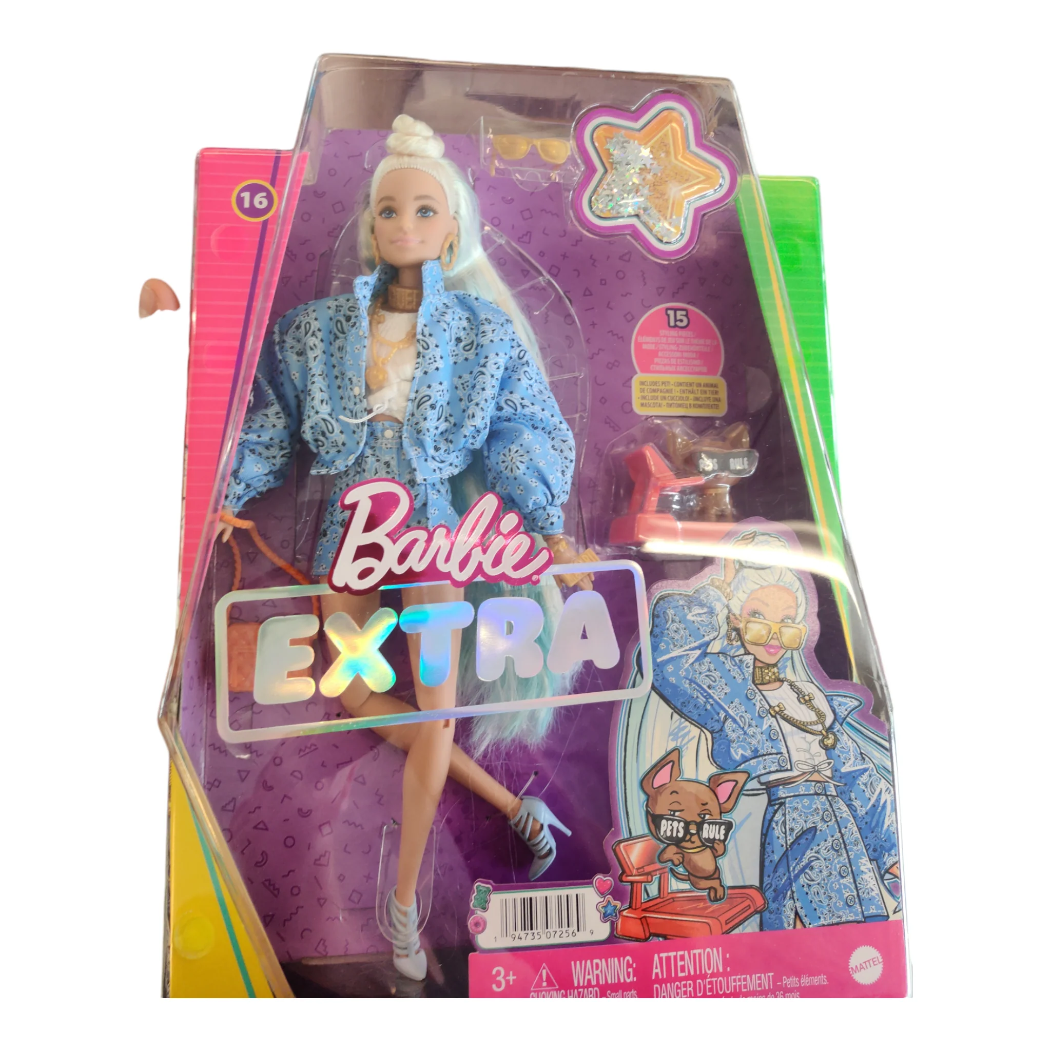 Barbie Ekstra dukke med tilbehør - tumbierware