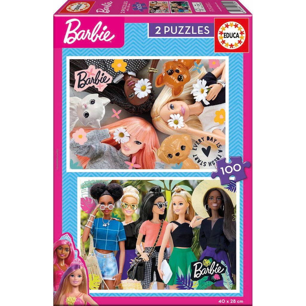 Barbie Pulsespil 2i1 - 100 brikker - tumbierware