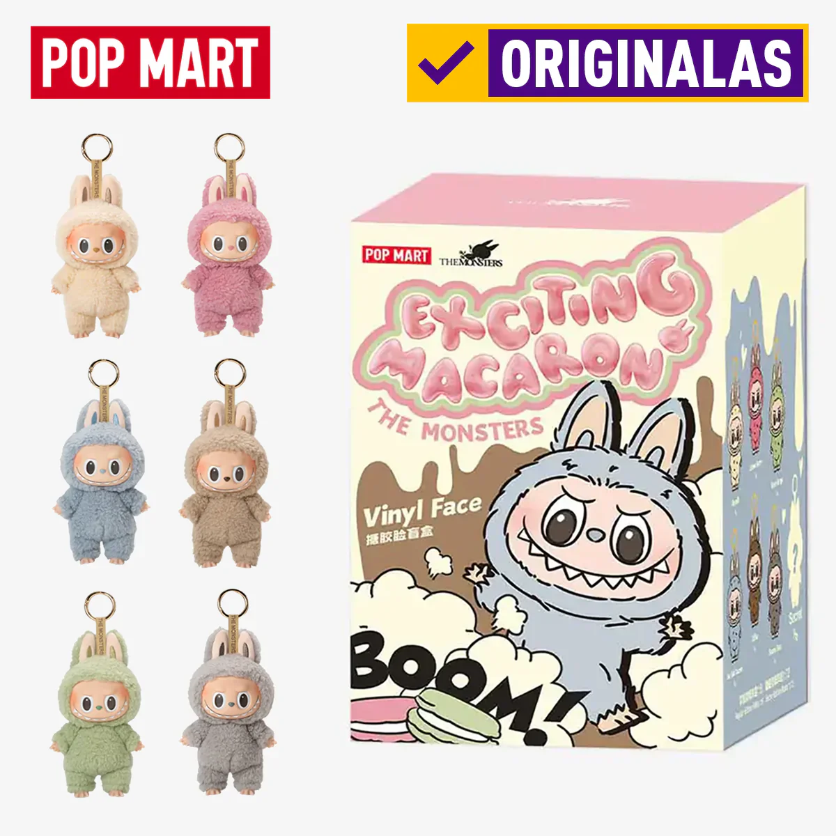 ORIGINALAS | Labubu Exciting Macaron DIDELĖ DĖŽĖ nuo Pop Mart (komplektas iš 6 dėžučių viduje) - tumbierware