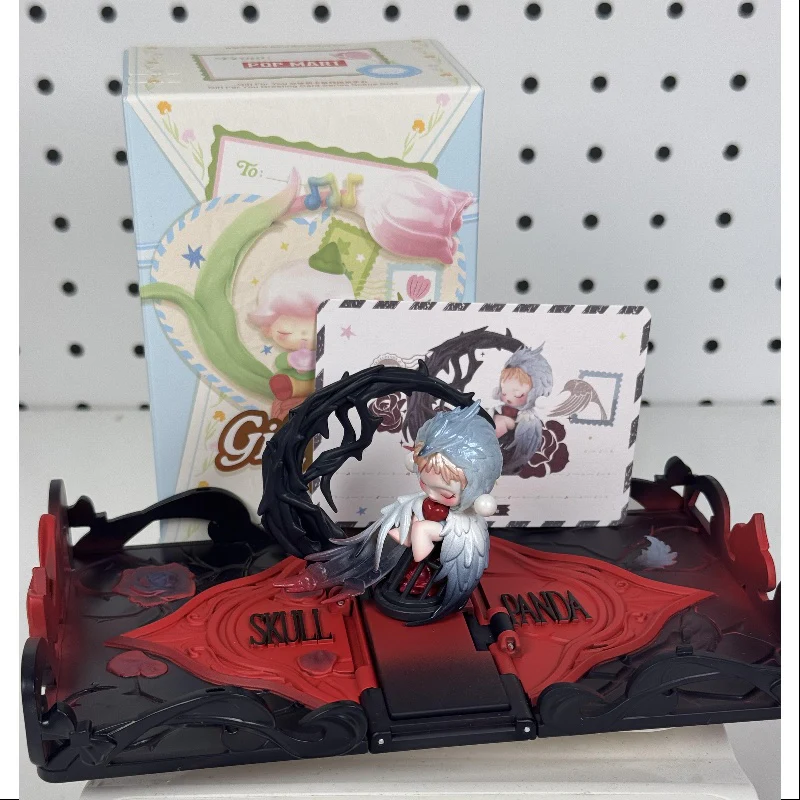 Skullpanda Pop Mart Gift For You Greeting Card Series Skullpanda Red Rose - tumbierware