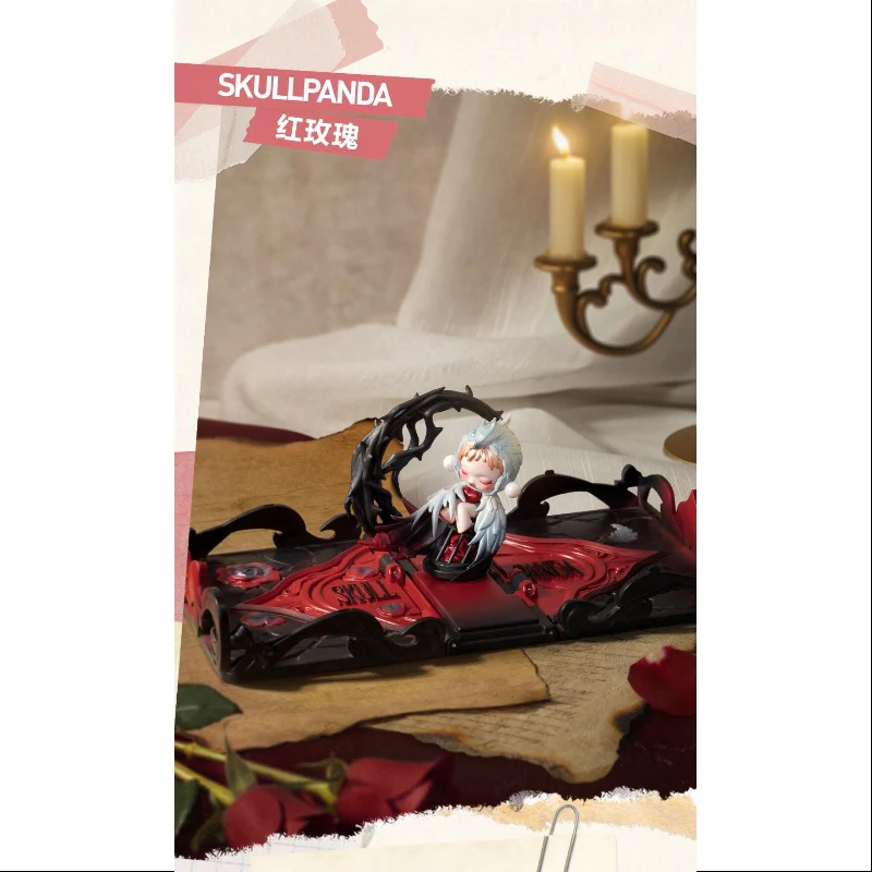 Skullpanda Pop Mart Gift For You Greeting Card Series Skullpanda Red Rose - tumbierware