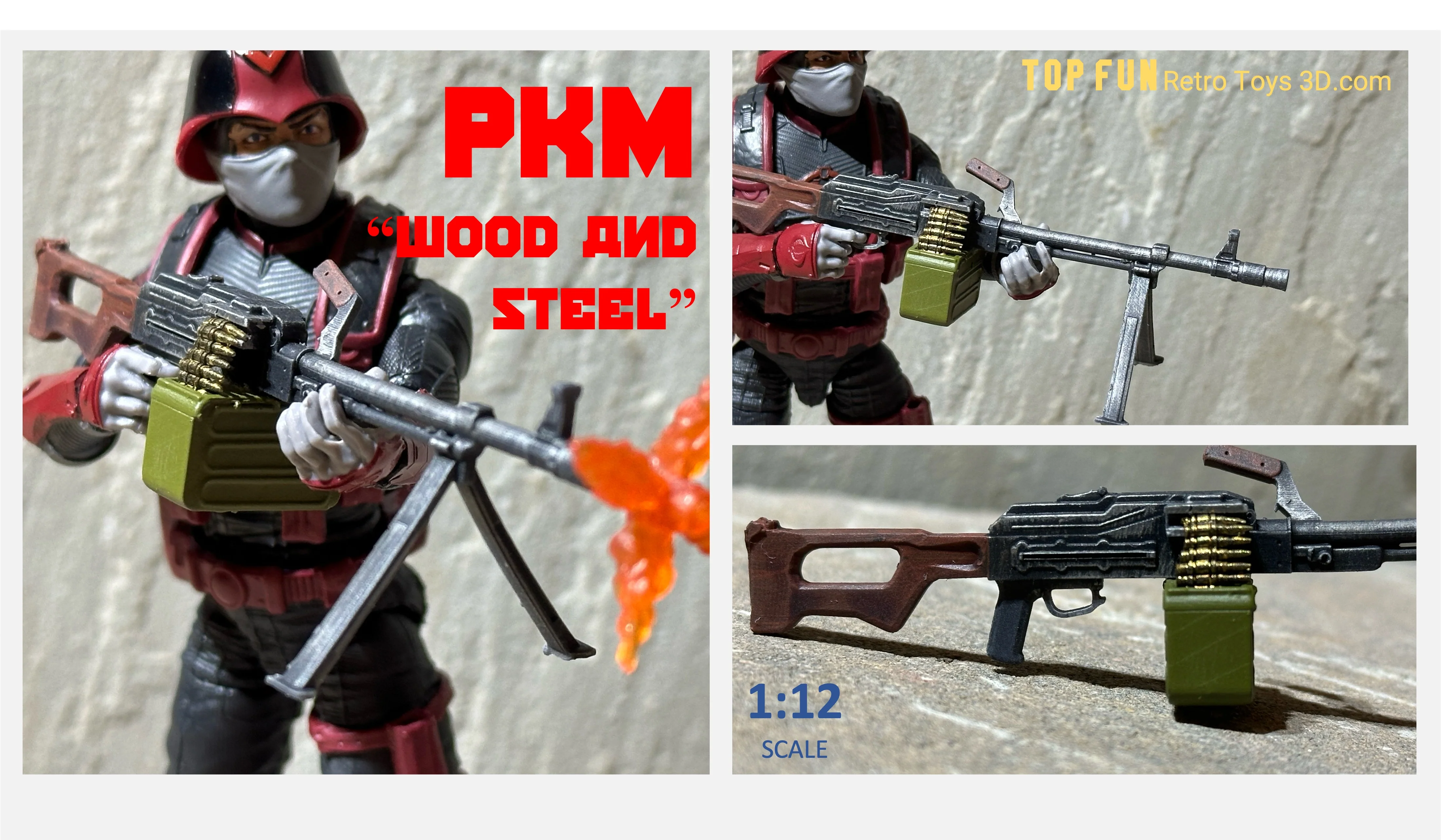 PKM Machine Gun 1:12 Scale - tumbierware