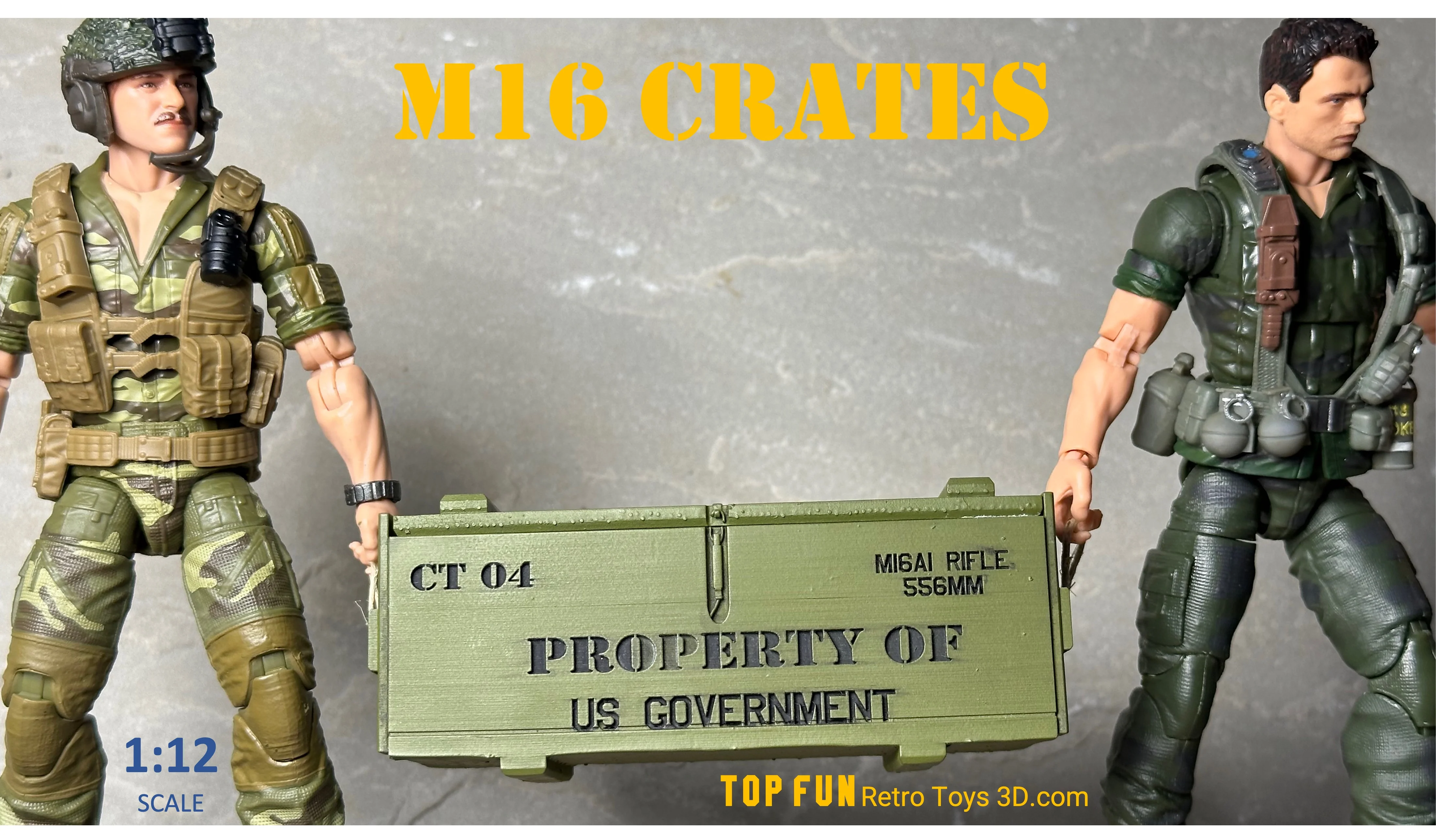 M16A1 Crates 1:12 Scale - tumbierware