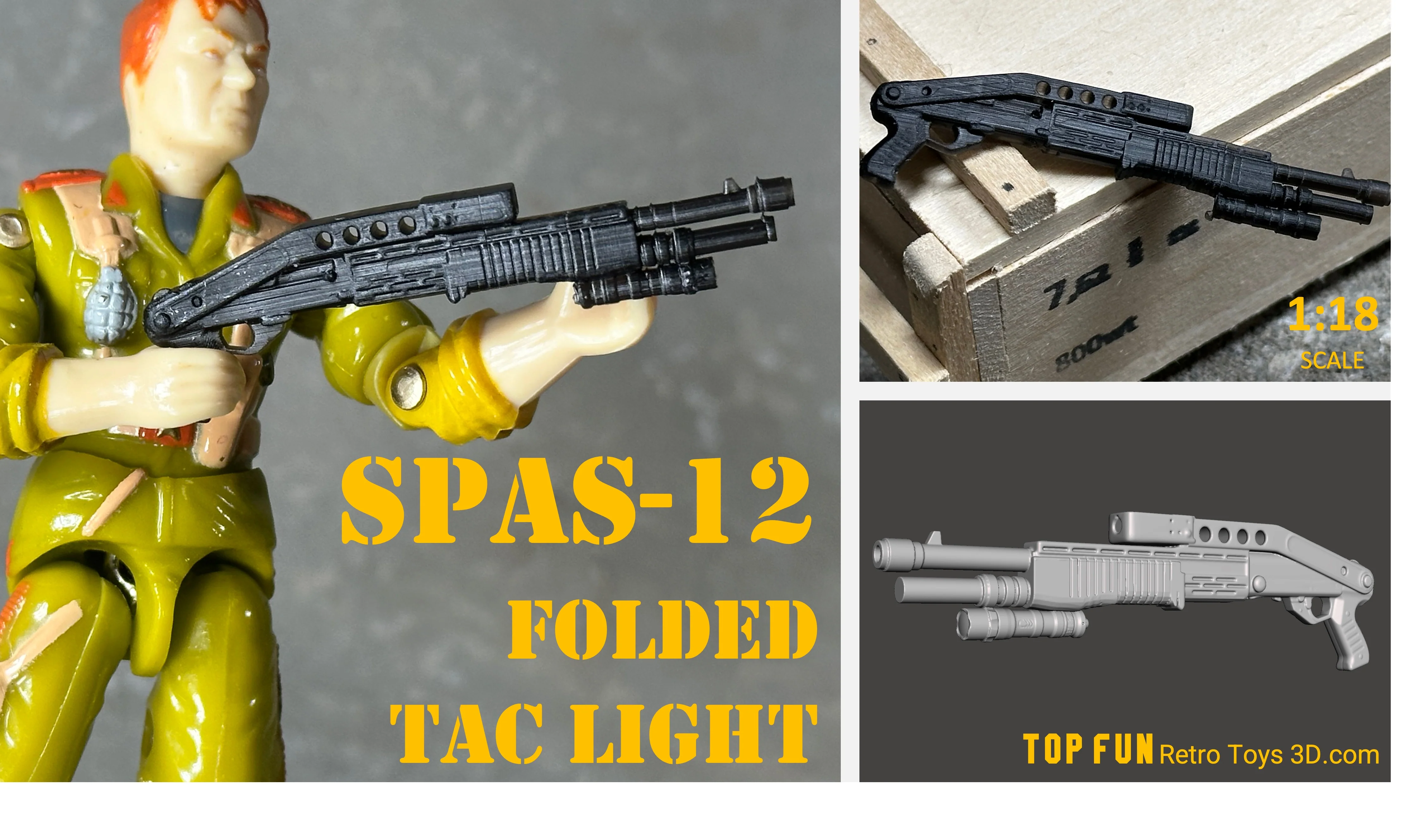 SPAS 12 Shotgun 1:18 Scale - tumbierware