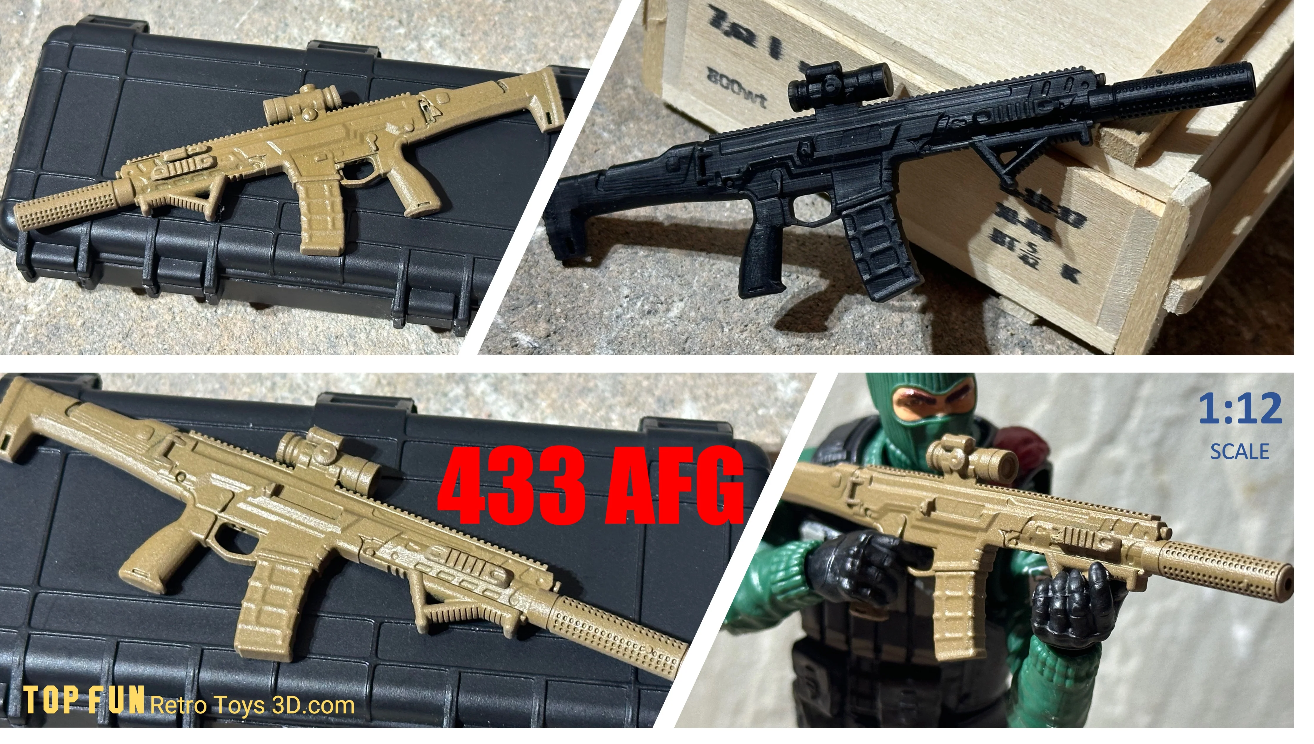 433 Rifle and SBR 1:12 Scale - tumbierware