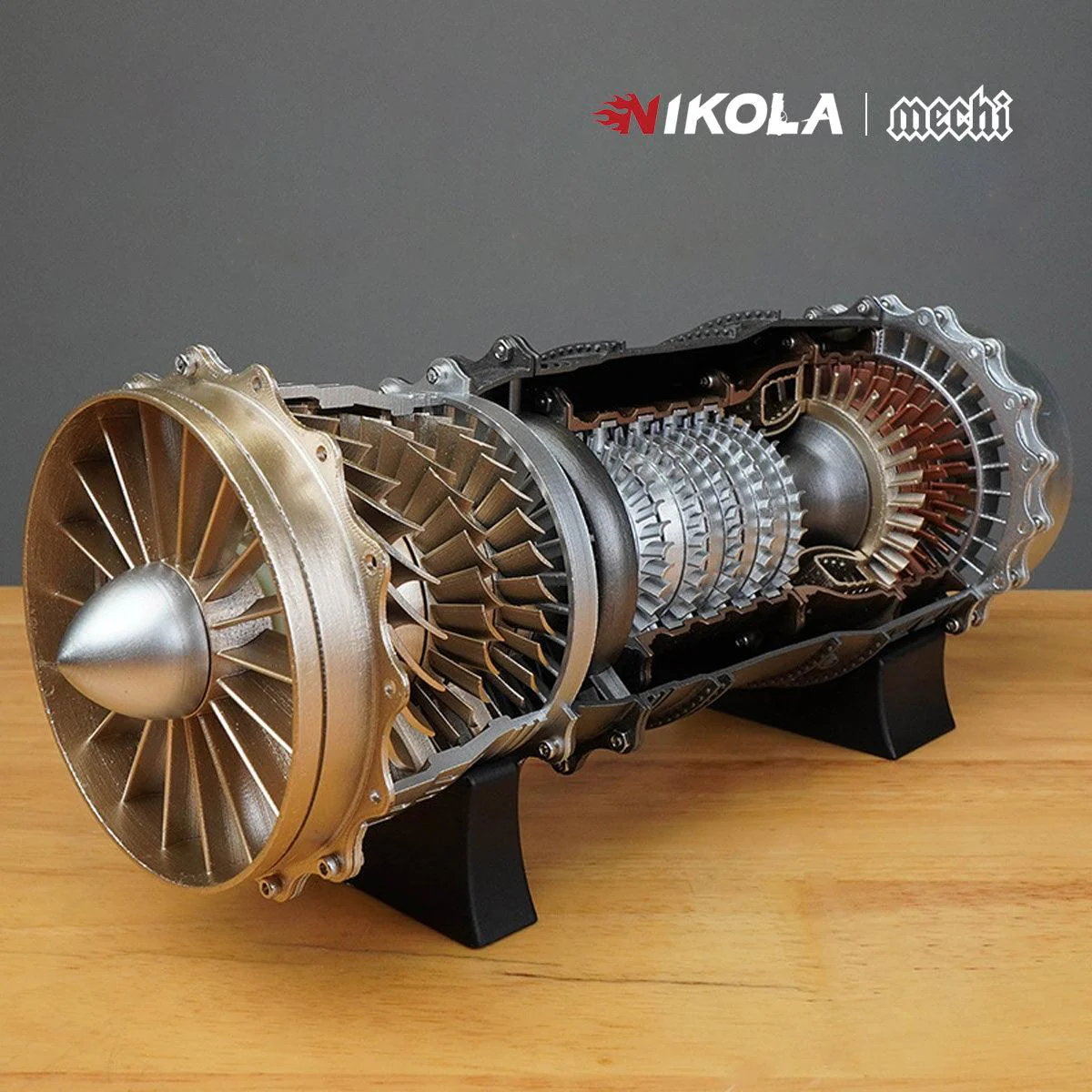 NikolaToy™ WS-15 Fighter Turbofan Engine Model DIY Assembly Kits 150+ PCS - tumbierware