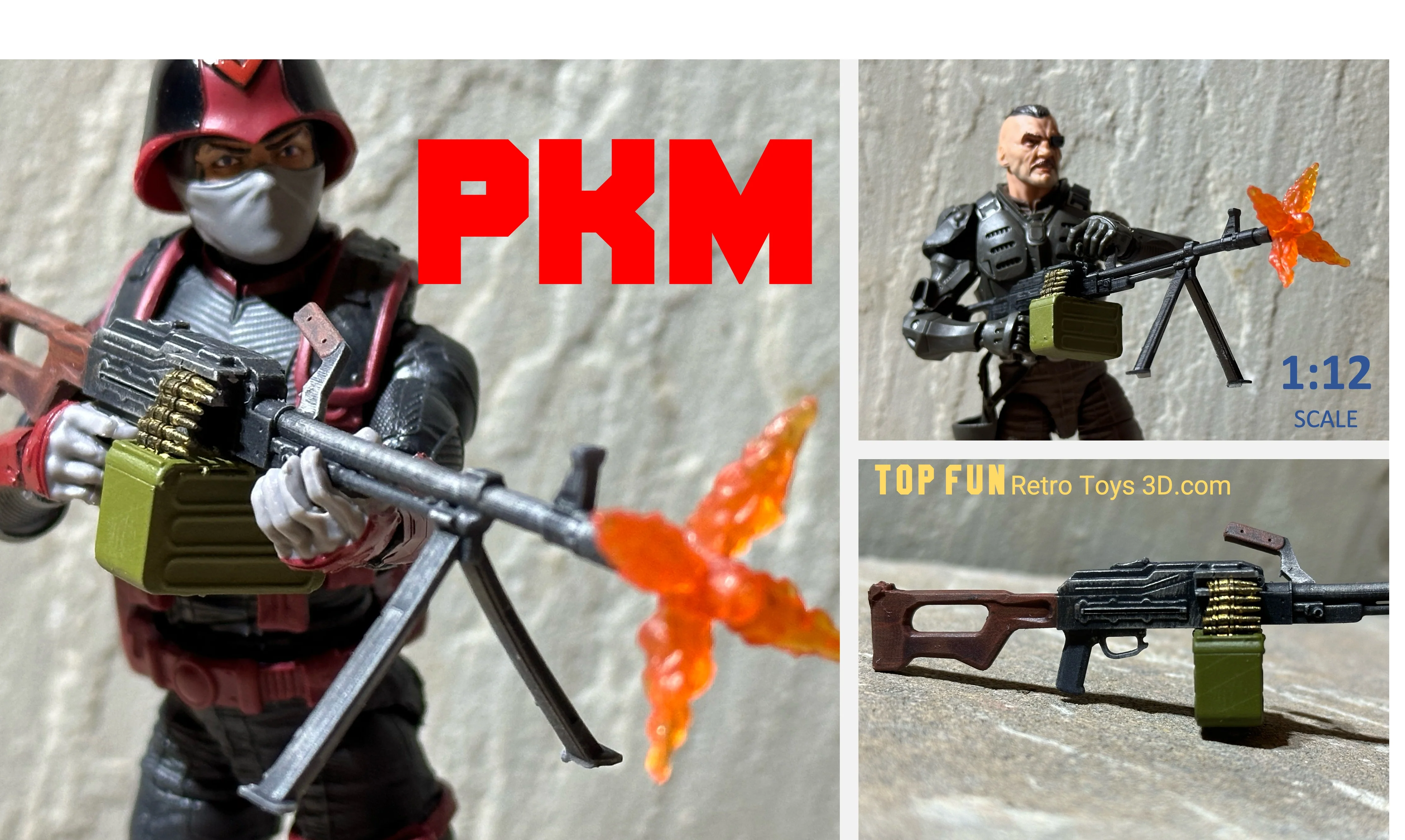 PKM Machine Gun 1:12 Scale - tumbierware
