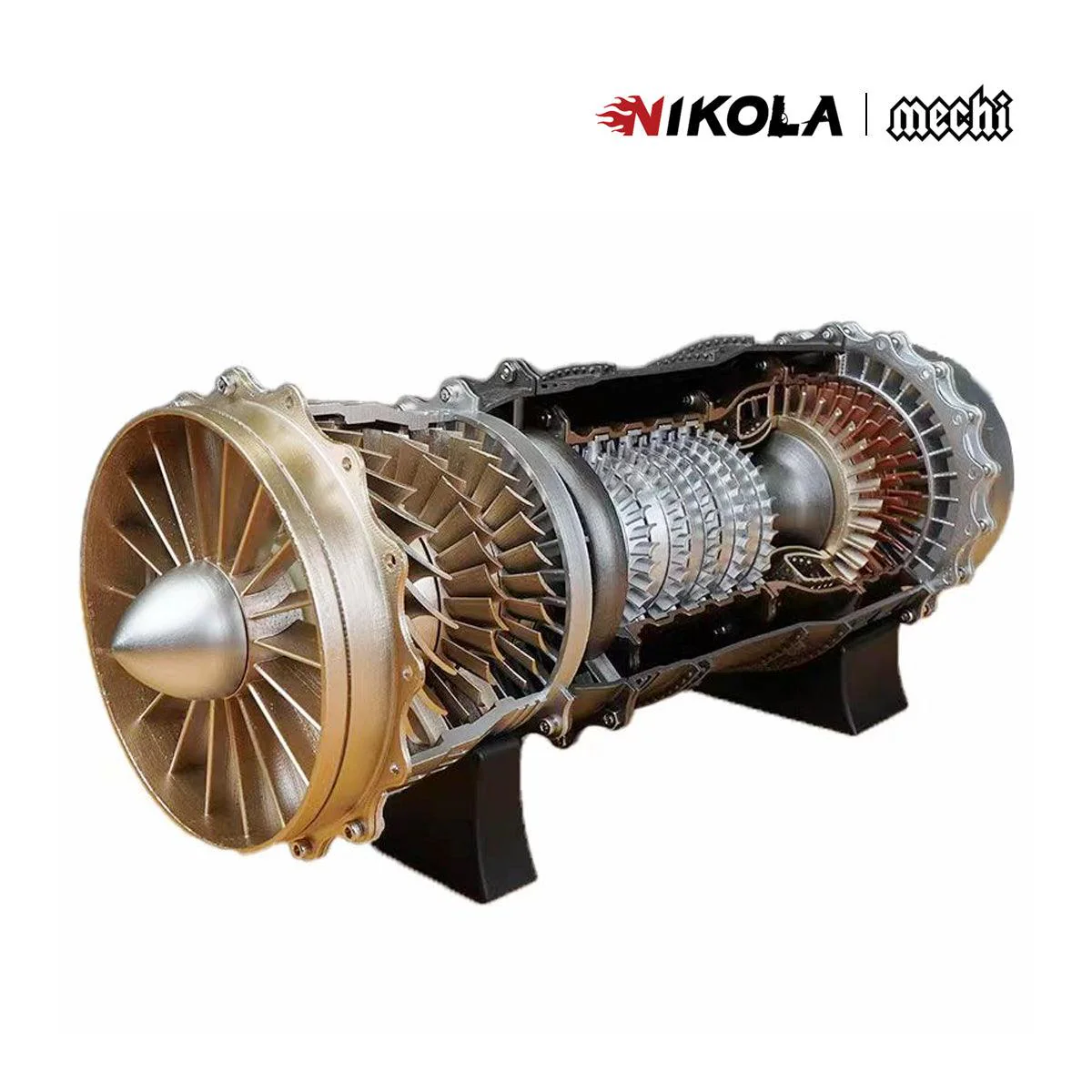 NikolaToy™ WS-15 Fighter Turbofan Engine Model DIY Assembly Kits 150+ PCS - tumbierware