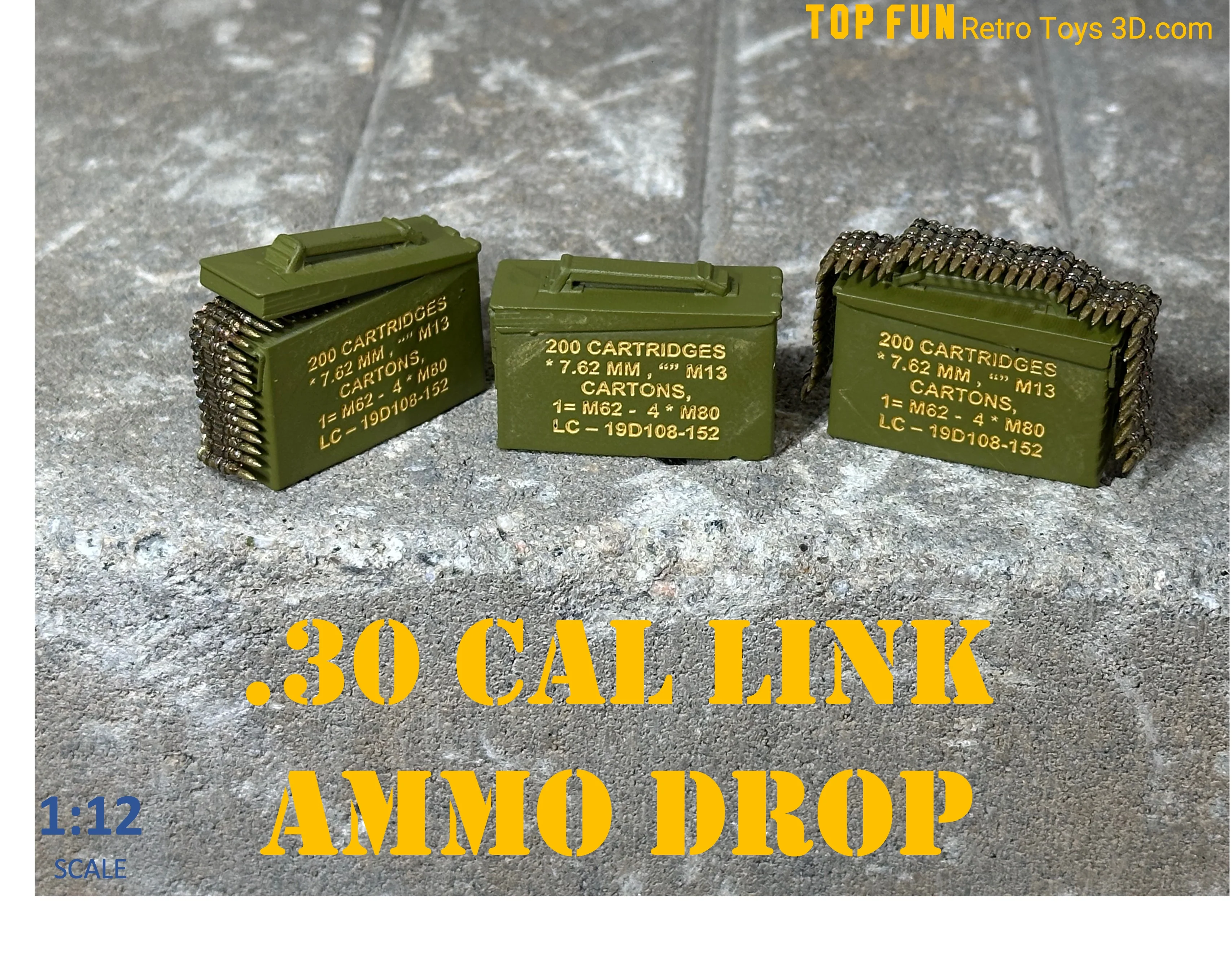 Ammo Cans U.S. DODIC 1:12 Scale - tumbierware