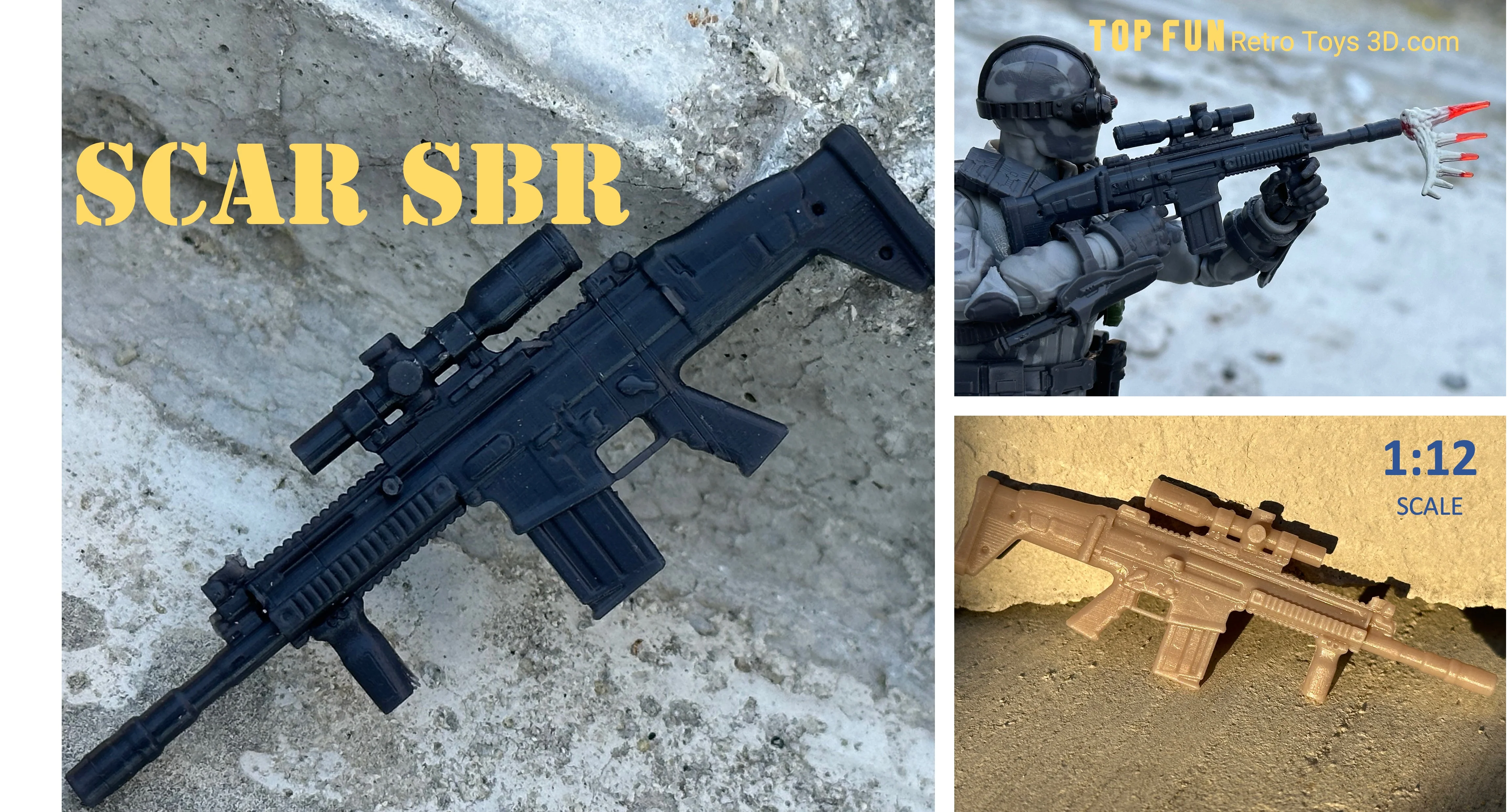 MK 17 SCAR Heavy 1:12 Scale - tumbierware