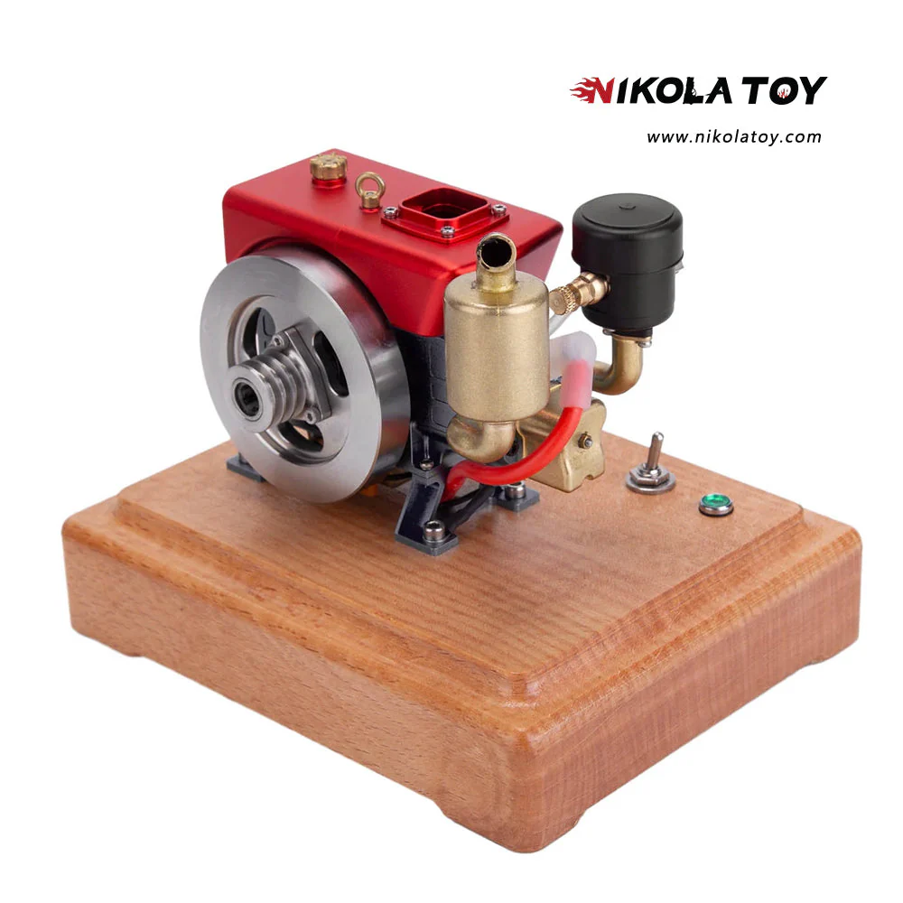 NikolaToy™ MUSA 1/8 2.6cc Mini Single-Cylinder Gas Powered Motor 4-Stroke Engine Model - tumbierware