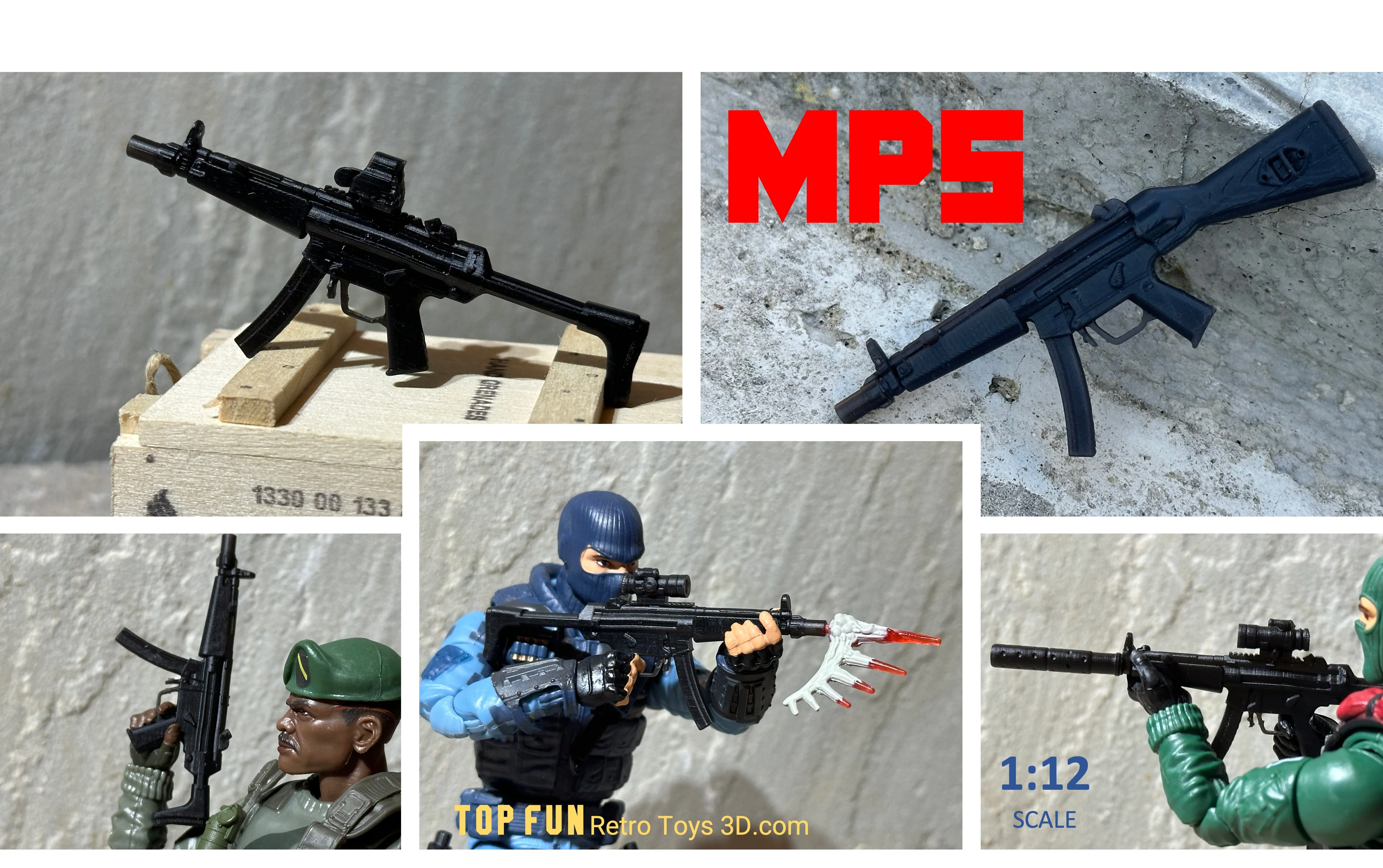 MP5 SMG 1:12 Scale - tumbierware