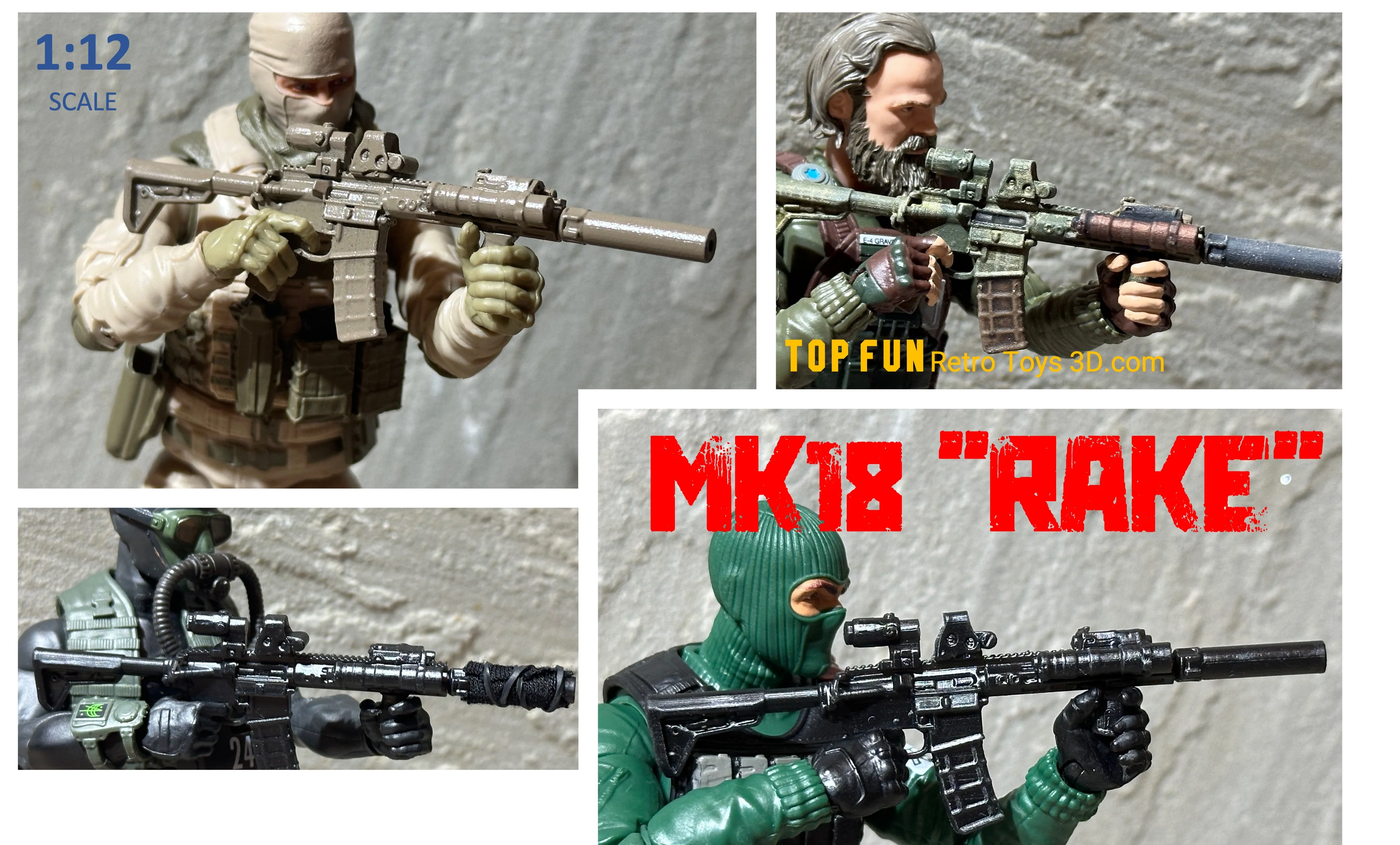 DDM4 MK 18 Rake 1:12 Scale - tumbierware