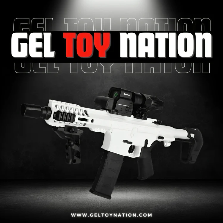 GEL TOY NATION Sembylon tactical white SLR Blowback Electric Orbeez Gun - tumbierware