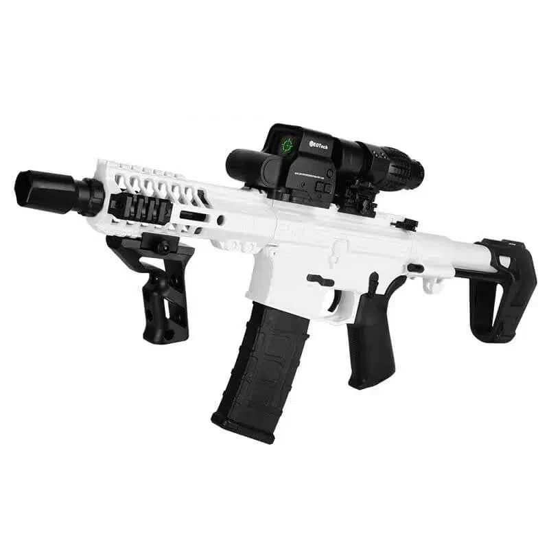 GEL TOY NATION Sembylon tactical white SLR Blowback Electric Orbeez Gun - tumbierware