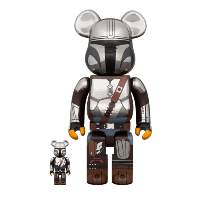 Bearbrick Star War the Mandalorian Chrome Ver.400% & 100% Be@rbrick 2024 Limited - tumbierware