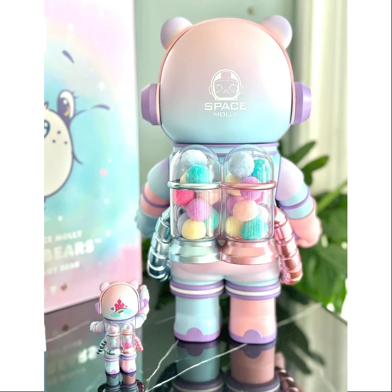 MEGA SPACE MOLLY 400%+100% Care Bears Care a Lot Bear 2022 LIMITED - tumbierware