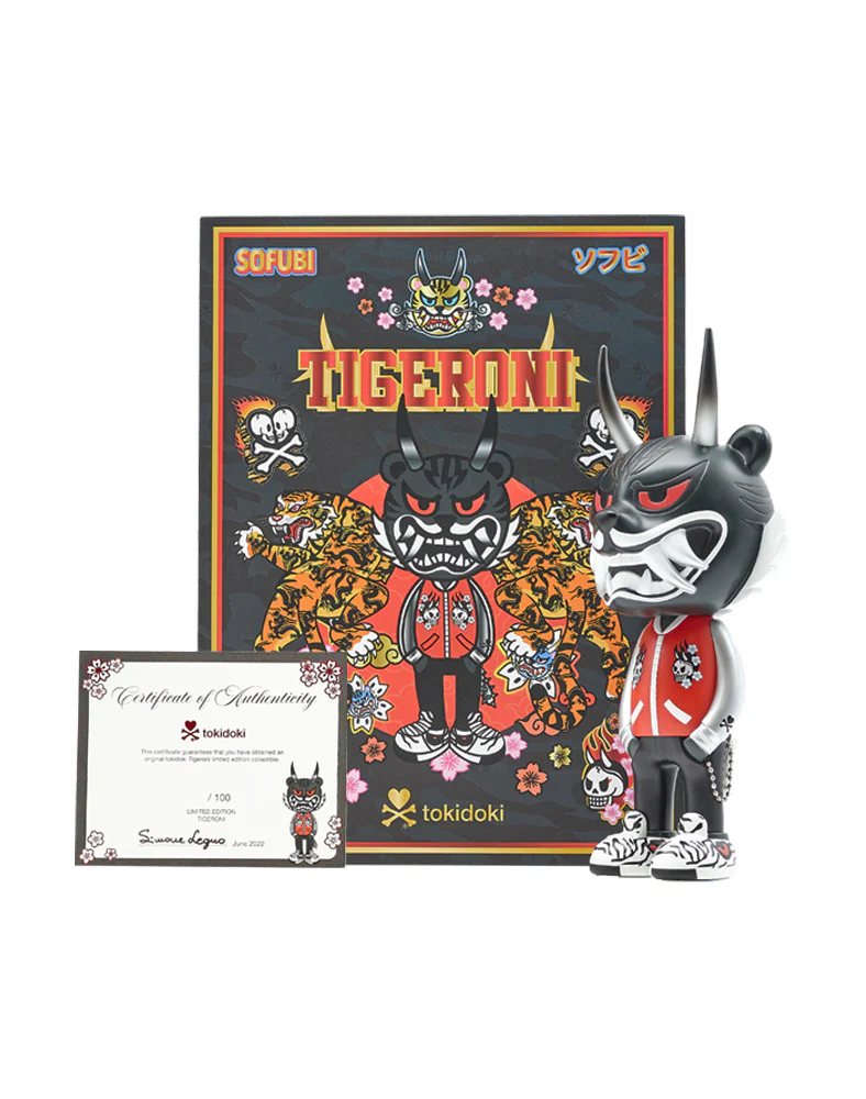 tokidoki Tigeroni Sofubi (Black) - tumbierware