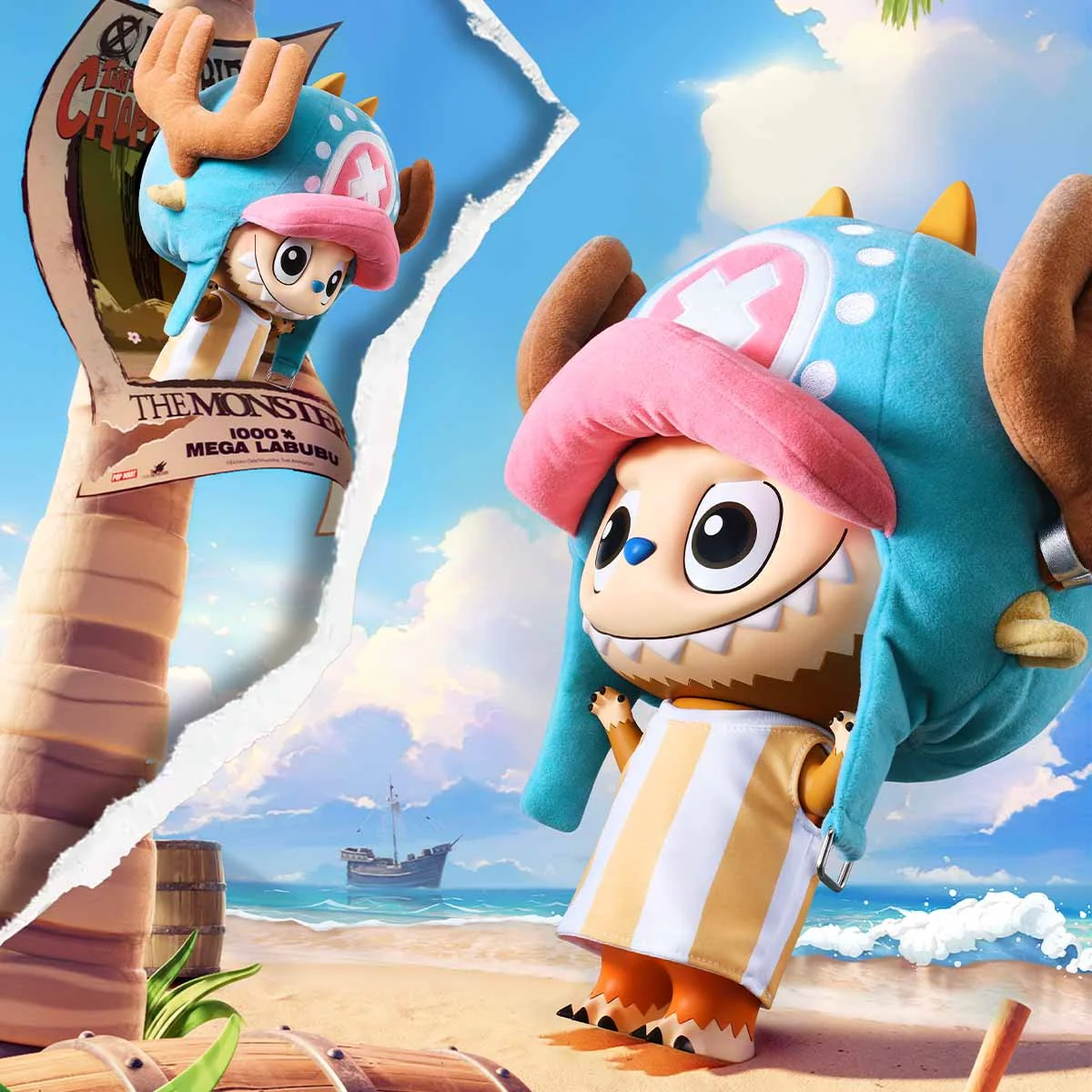 POP MART MEGA LABUBU 1000% TONY TONY CHOPPER - tumbierware