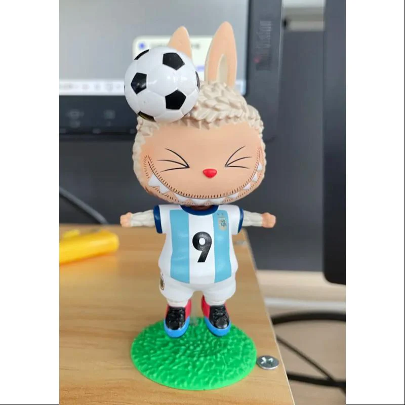 Labubu The Monsters Argentina Soccer Football Team Series Sergio Agüero Headed Goals - tumbierware