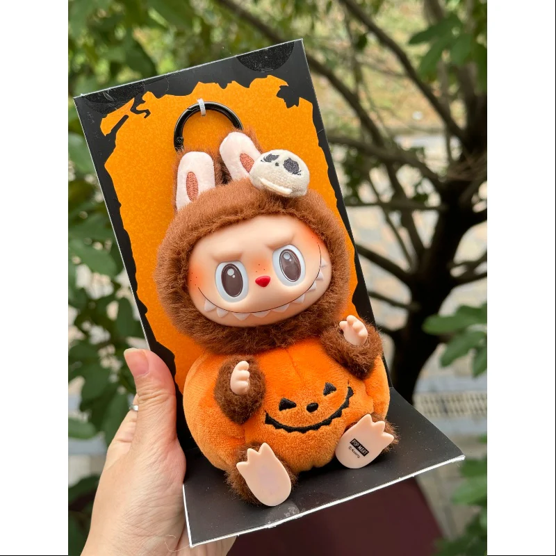 Labubu The Monsters Happy Halloween Party Series Sitting Pumpkin Vinyl Plush Pendant Limited Edition - tumbierware