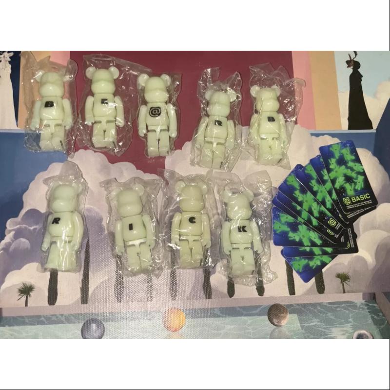 Bearbrick Series 44 BASIC SET 9PCS Glow in Dark 100% Medicom Be@rbrick - tumbierware
