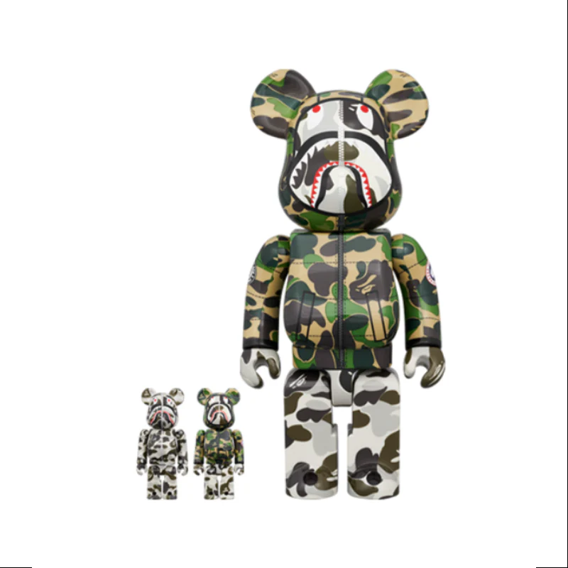 Bearbrick Bape Canada Goose Shark 400% & 100% 3PCS Be@rbrick 2024 Limited - tumbierware