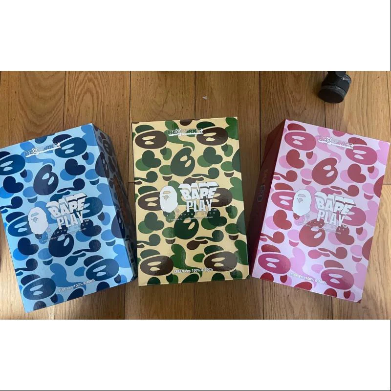 Bearbrick Bape Baby Milo Camo Shark 400% & 100% 6PCS Be@rbrick 2024 Limited - tumbierware