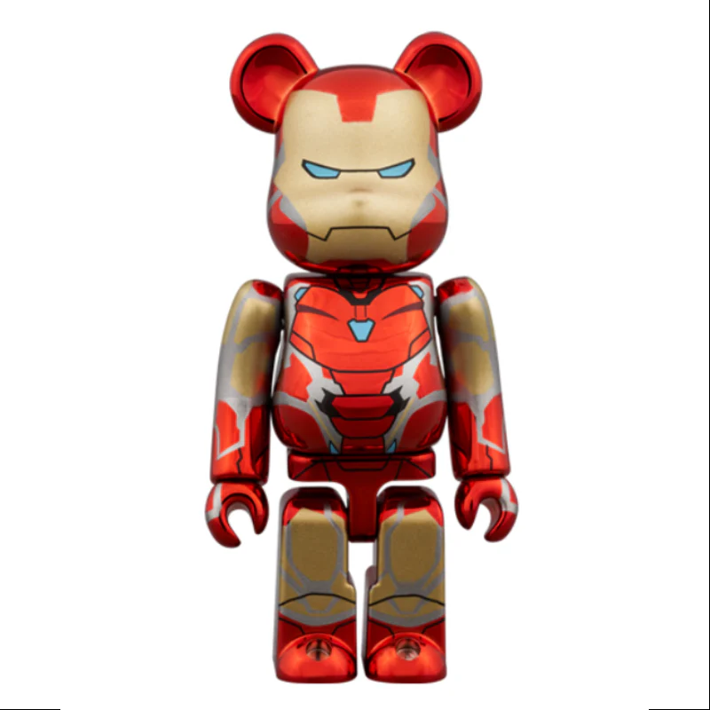 Bearbrick Iron Man Mark 85 Chrome Ver.400% & 100% Be@rbrick 2024 Limited - tumbierware