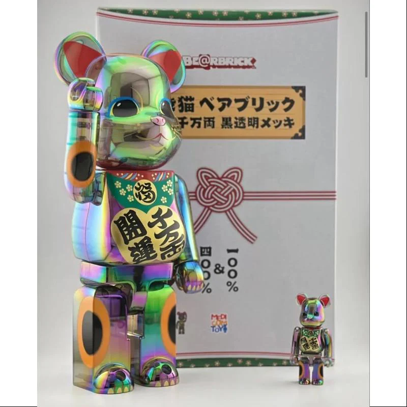 Bearbrick Lucky Cat Tokyo Solamachi Maneki Neko 400% & 100% Be@rbrick 2024 Limited - tumbierware