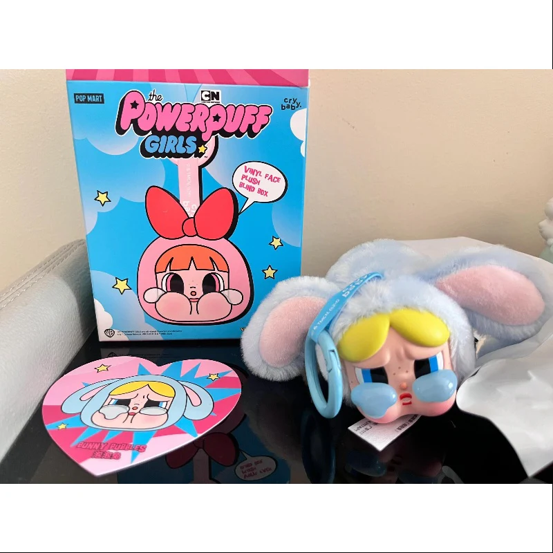 Crybaby Powerpuff Girls vinyl face pendant keychain Series Bunny Bubbles - tumbierware