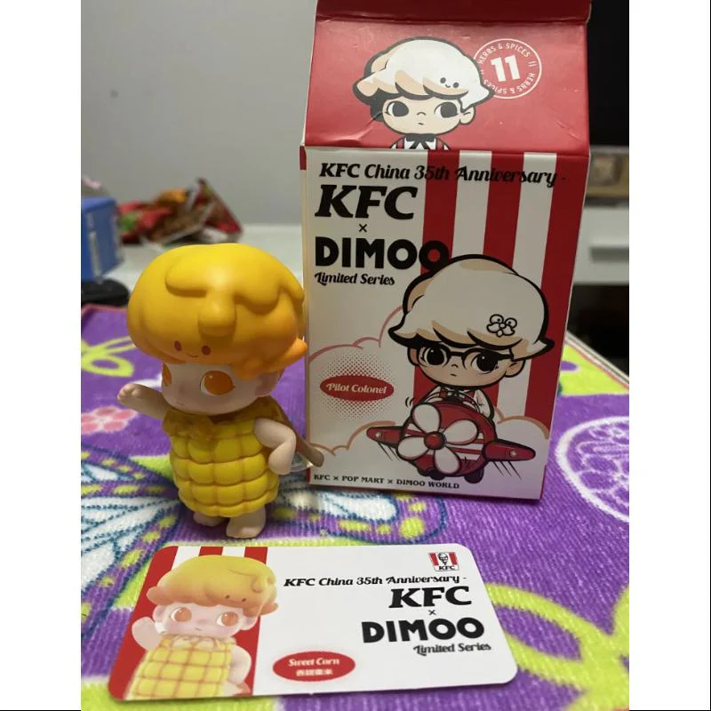 DIMOO Pop Mart DIMOO KFC China 35th Anniversary BUCKET Series Sweet Corn - tumbierware