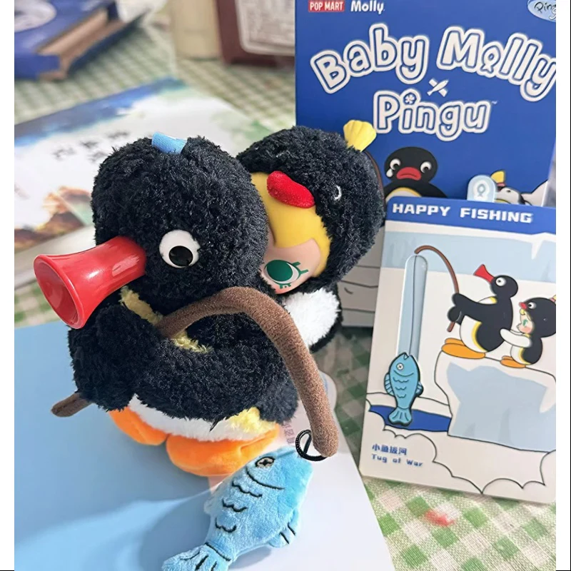 Baby MOLLY Pingu Happy Fishing Series Vinyl Plush Pendant Secret Tug of War(1/72) - tumbierware