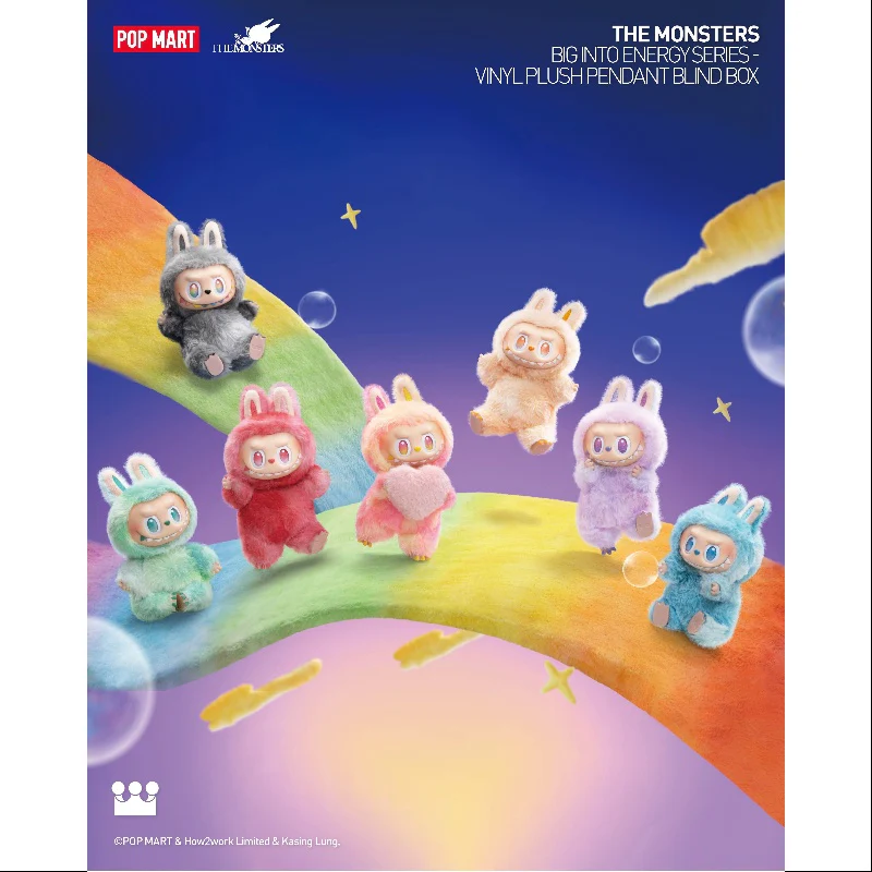 Labubu The Monsters Big into Energy Series Vinyl Plush Pendant Whole Set Brand New With Plastic - tumbierware