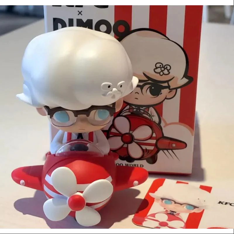 DIMOO Pop Mart DIMOO KFC China 35th Anniversary BUCKET Series Pilot Colonel - tumbierware