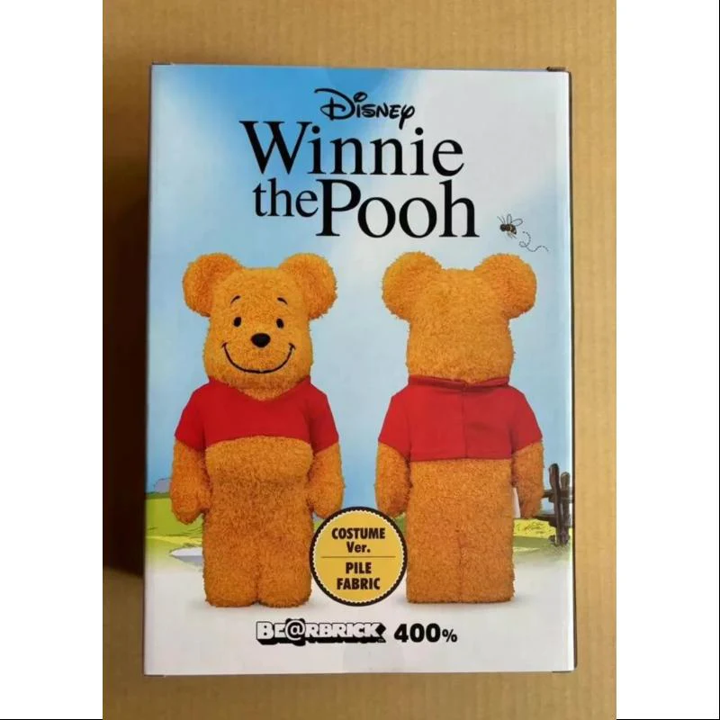 Bearbrick Winnie the Pooh Costume Ver.(Pile Fabric) 400% Be@rbrick 2024 Limited - tumbierware